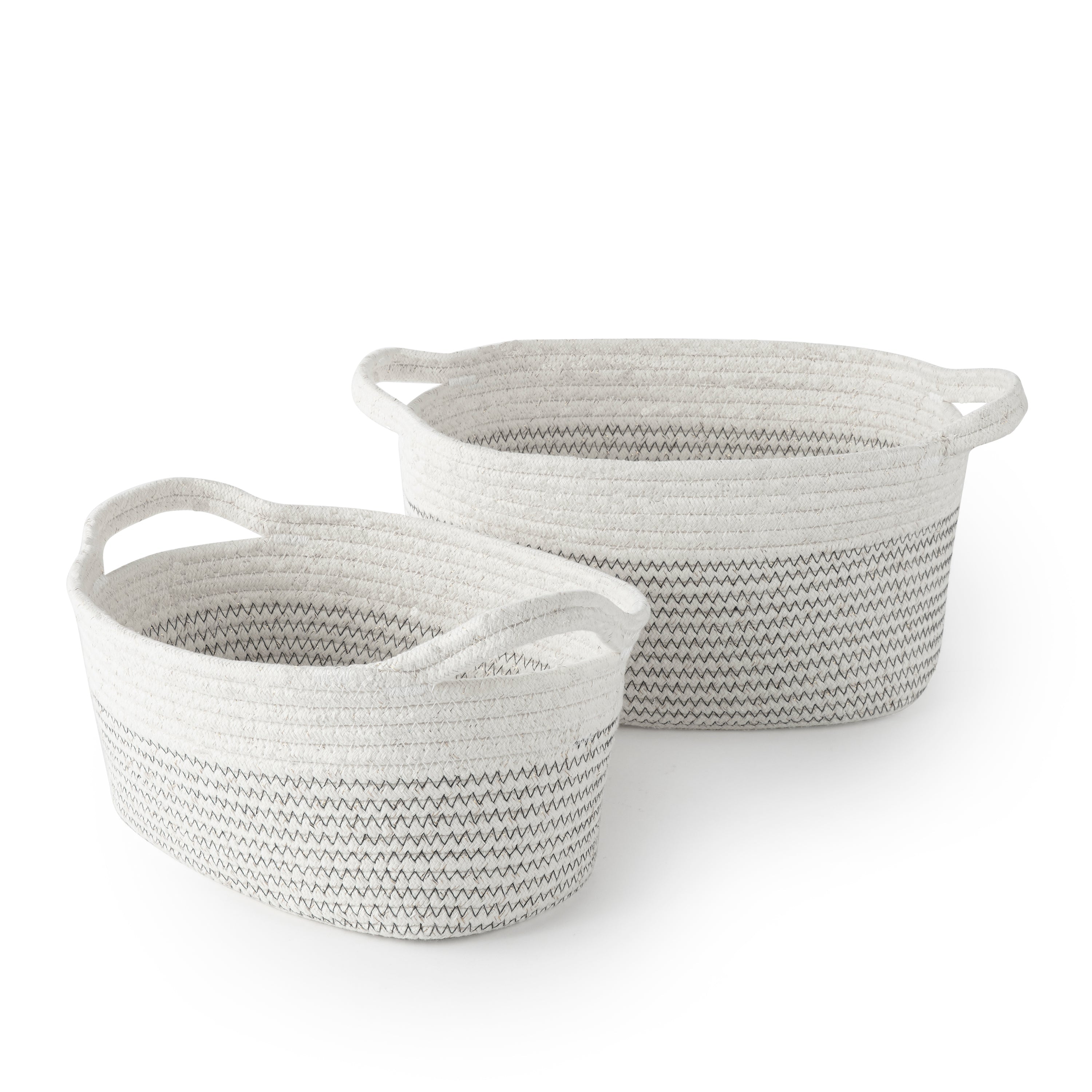 Levtex Home Nico Grey White Rope Storage 2pk Nursery Storage