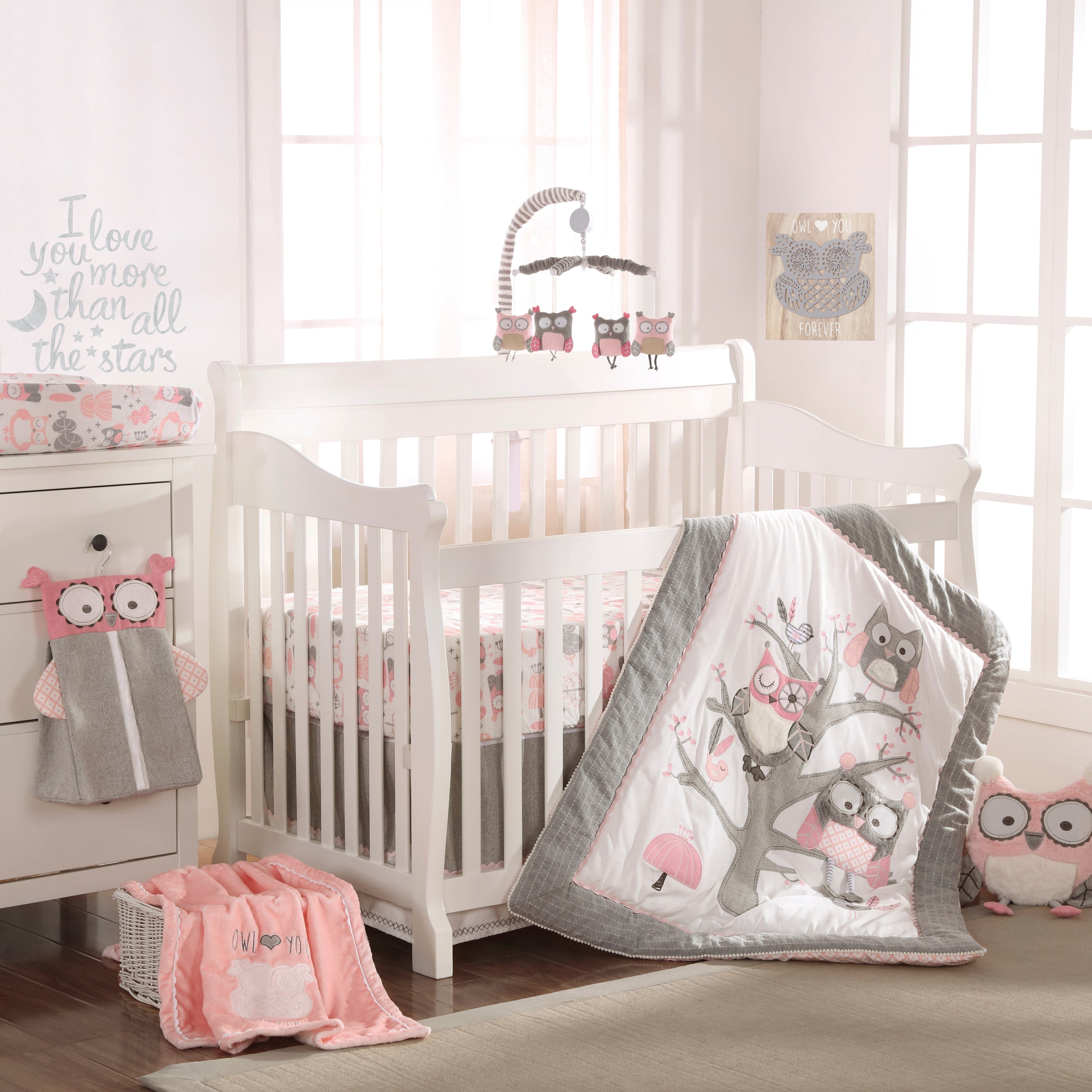 Levtex Home Night Owl 5PC Crib Bedding Set Crib Bedding Sets