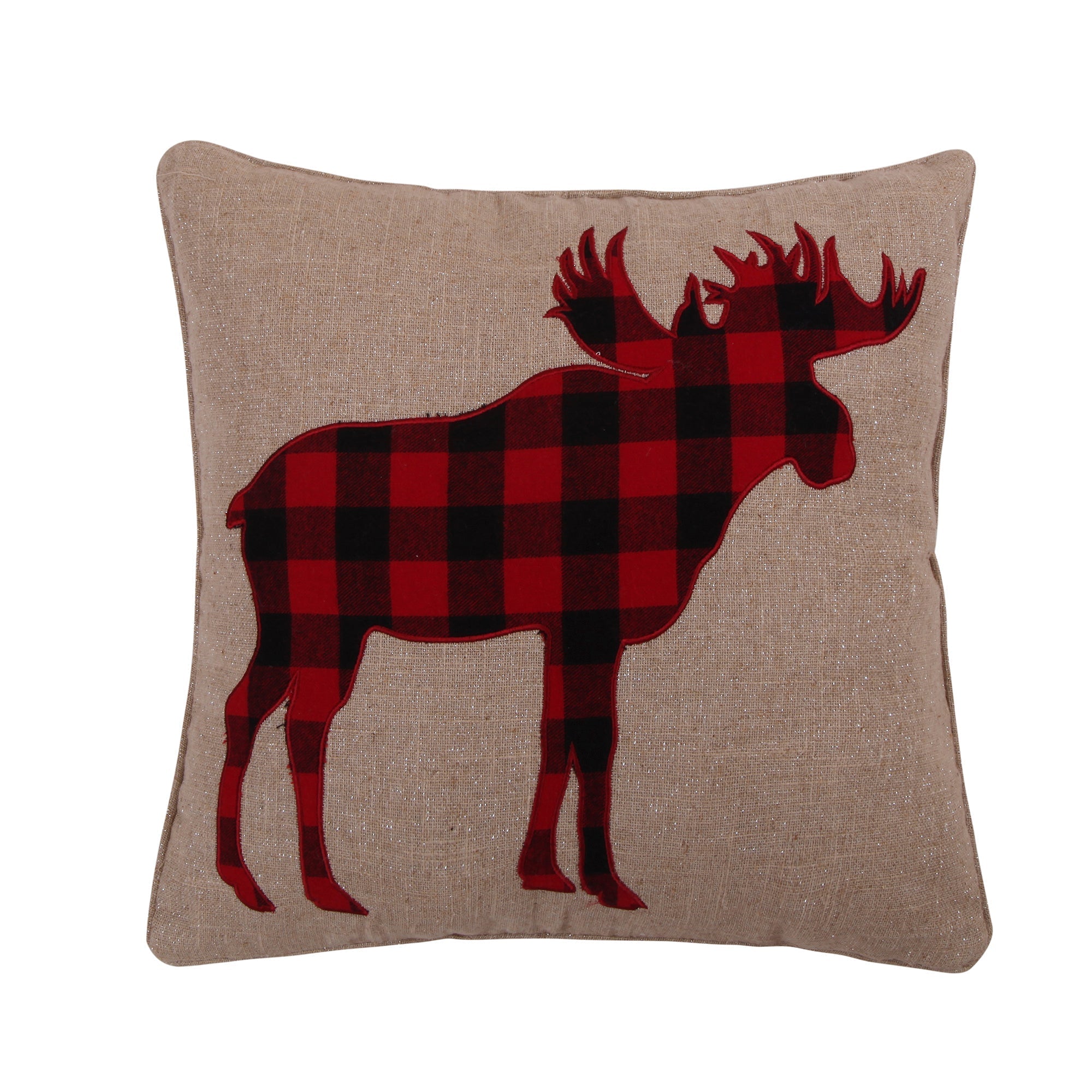 Levtex Home Lodge Sparkle Moose Icon Pillow Decorative Pillows