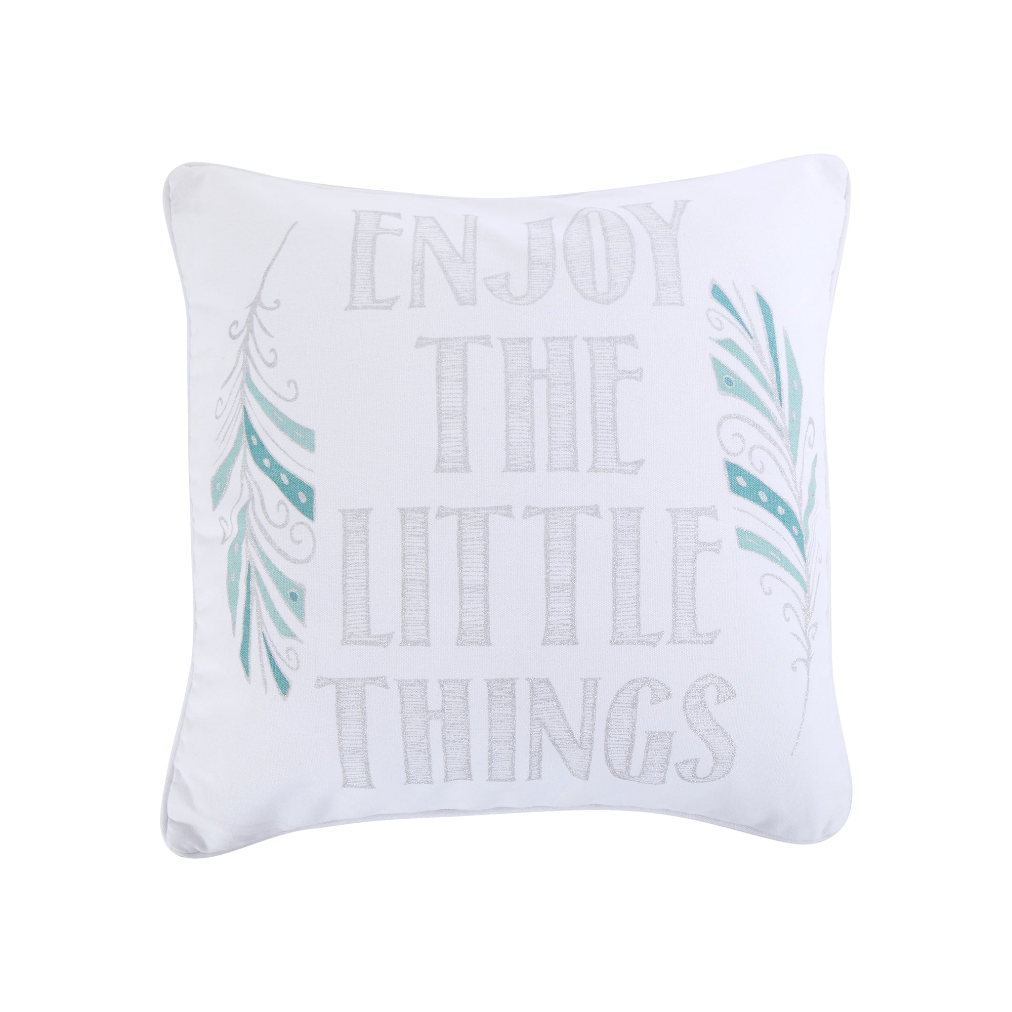 Levtex Home Spa Pintuck Enjoy the Little Things Pillow Decorative Pillows