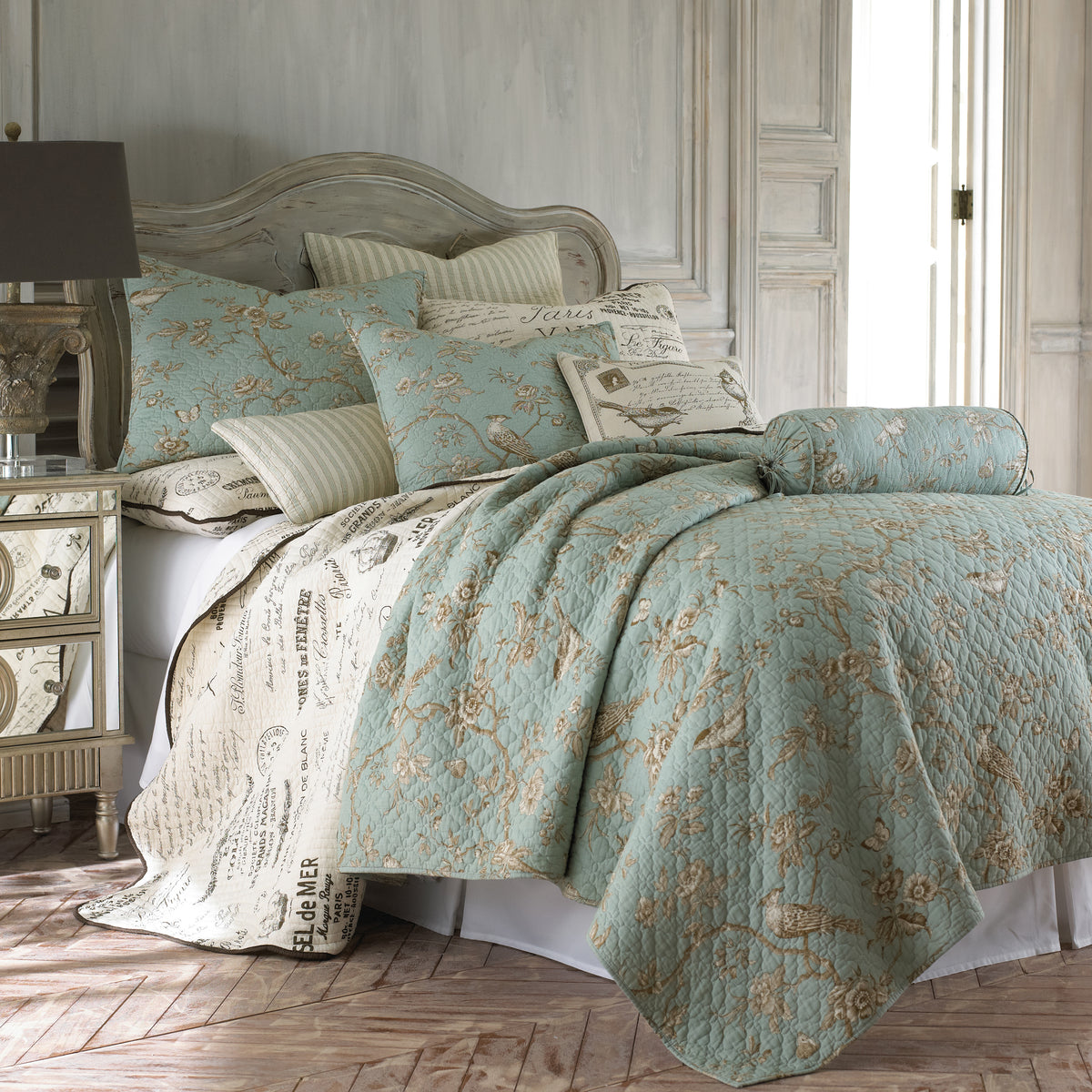 Levtex Home Toile Quilt Set Cotton Levtex Home