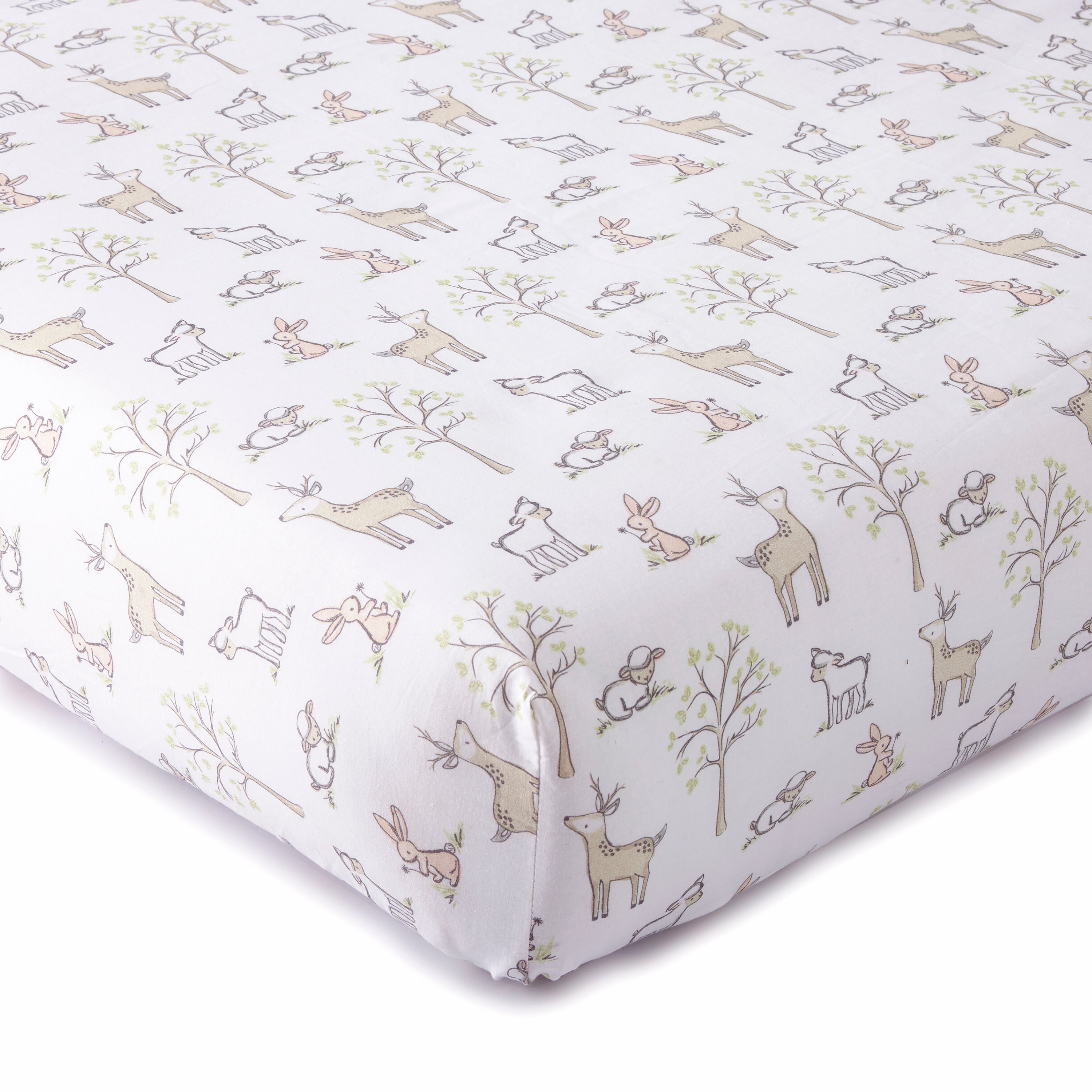 Levtex Home Skylar Blush Woodland Cotton Crib Fitted Sheet Crib Fitted Sheets