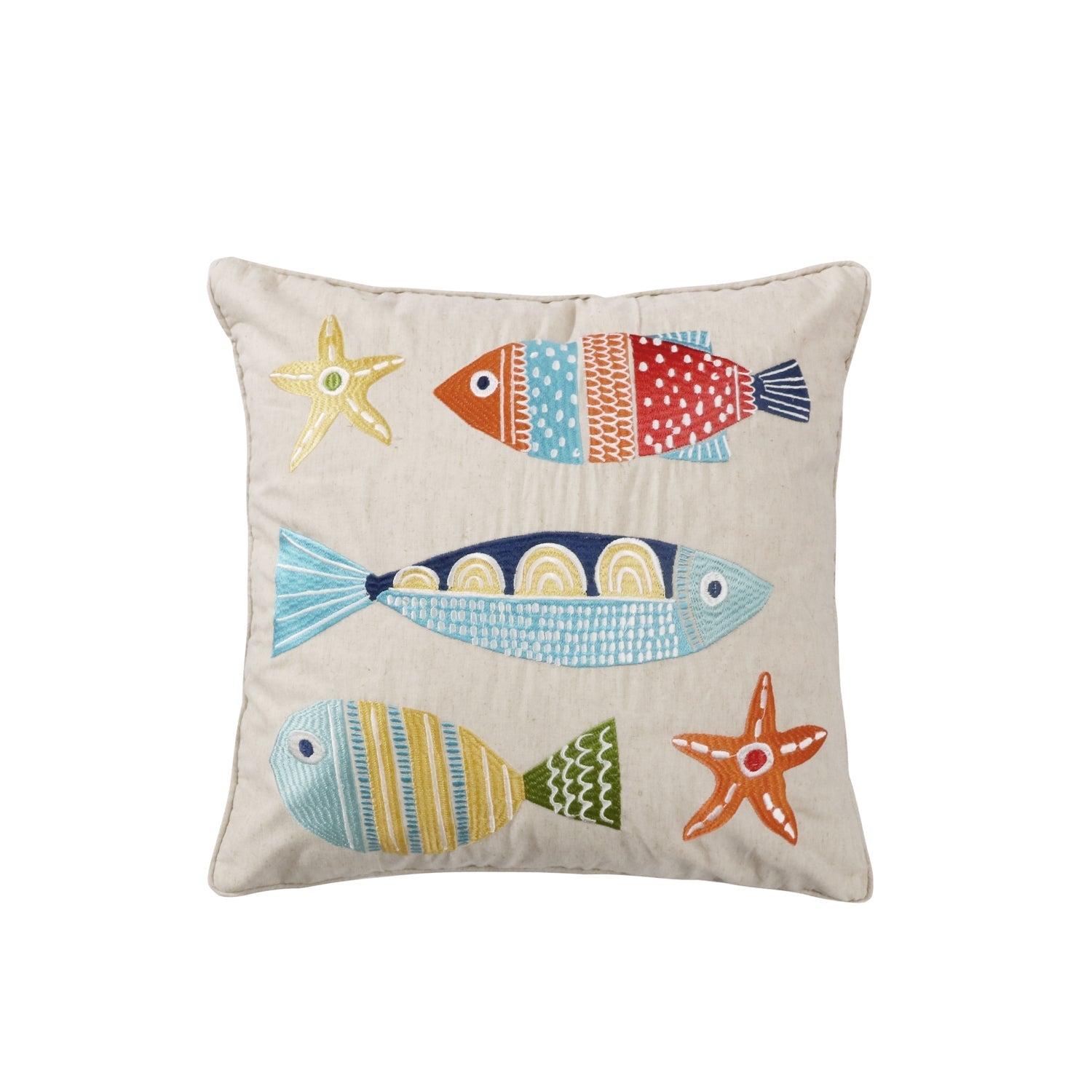 Levtex Home St. Anton Multi Color Fish Pillow Decorative Pillows