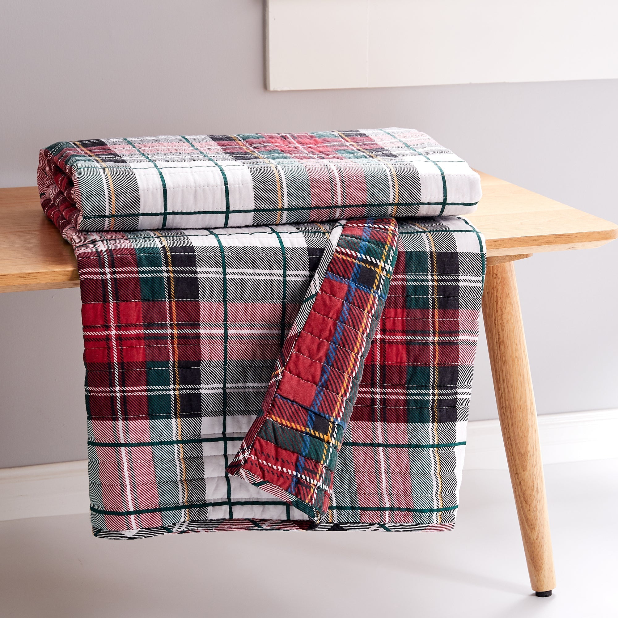 Levtex Home Spencer Plaid Quilted Throw Throws