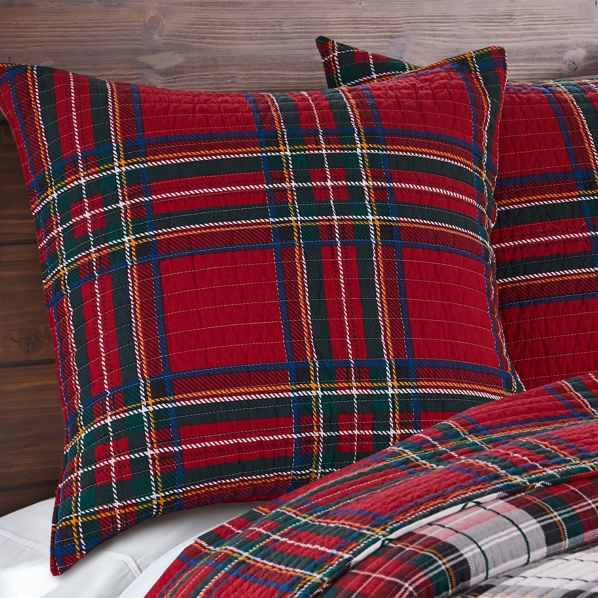 Levtex Home Spencer Plaid Quilted Euro Sham - Set of 2 Euro Shams