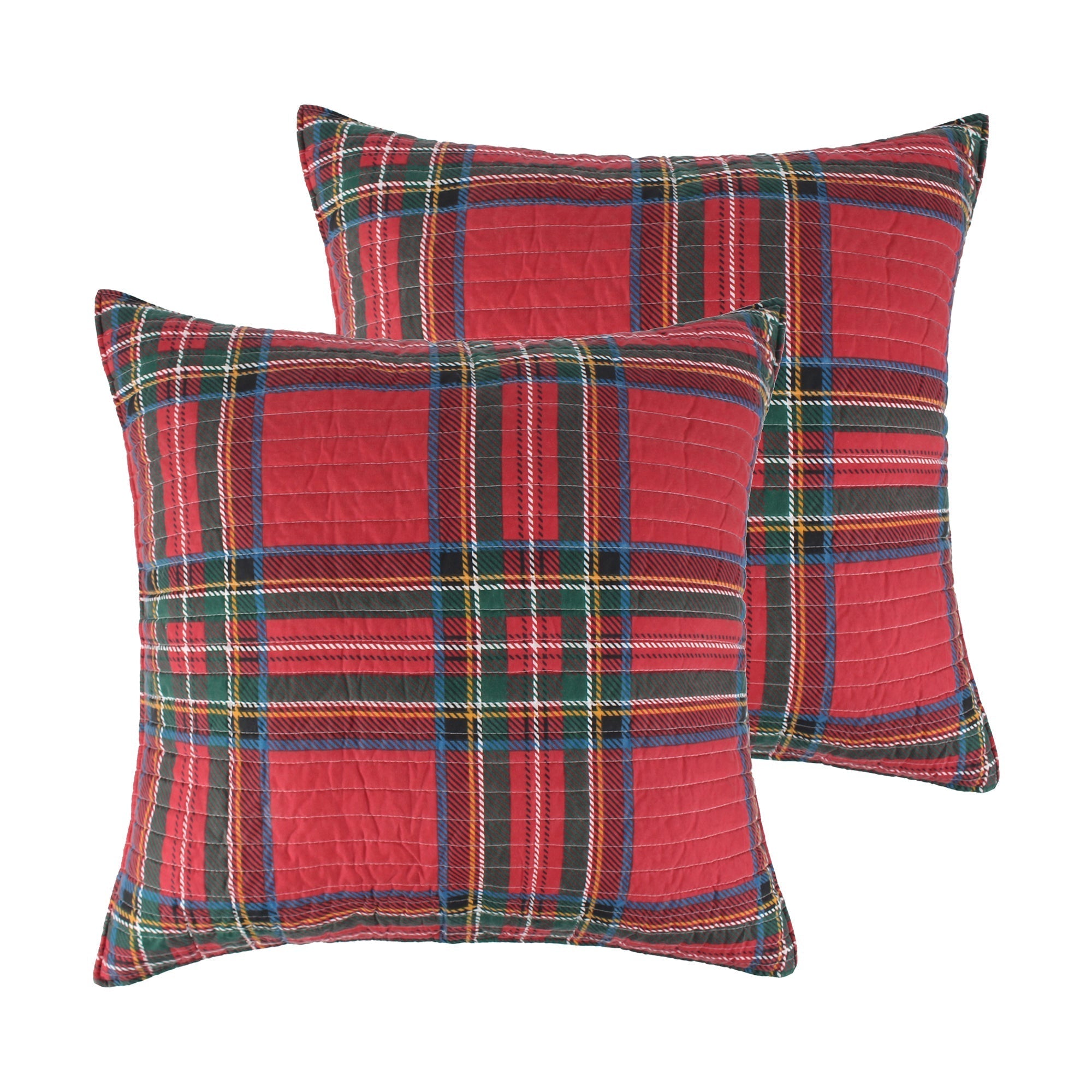 Levtex Home Spencer Plaid Quilted Euro Sham - Set of 2 Euro Shams