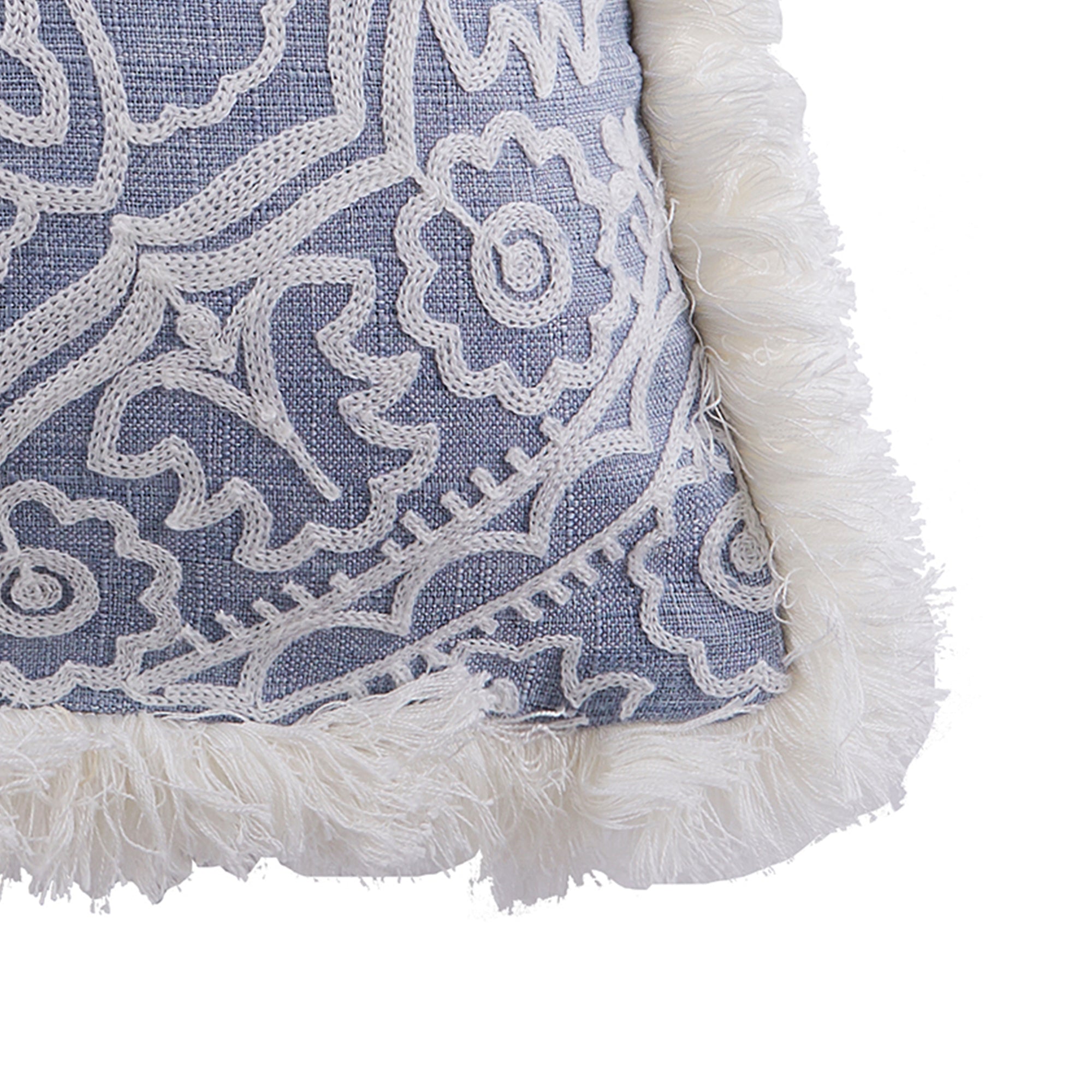 Levtex Home Bennett Embroidered Fringe Pillow Decorative Pillows