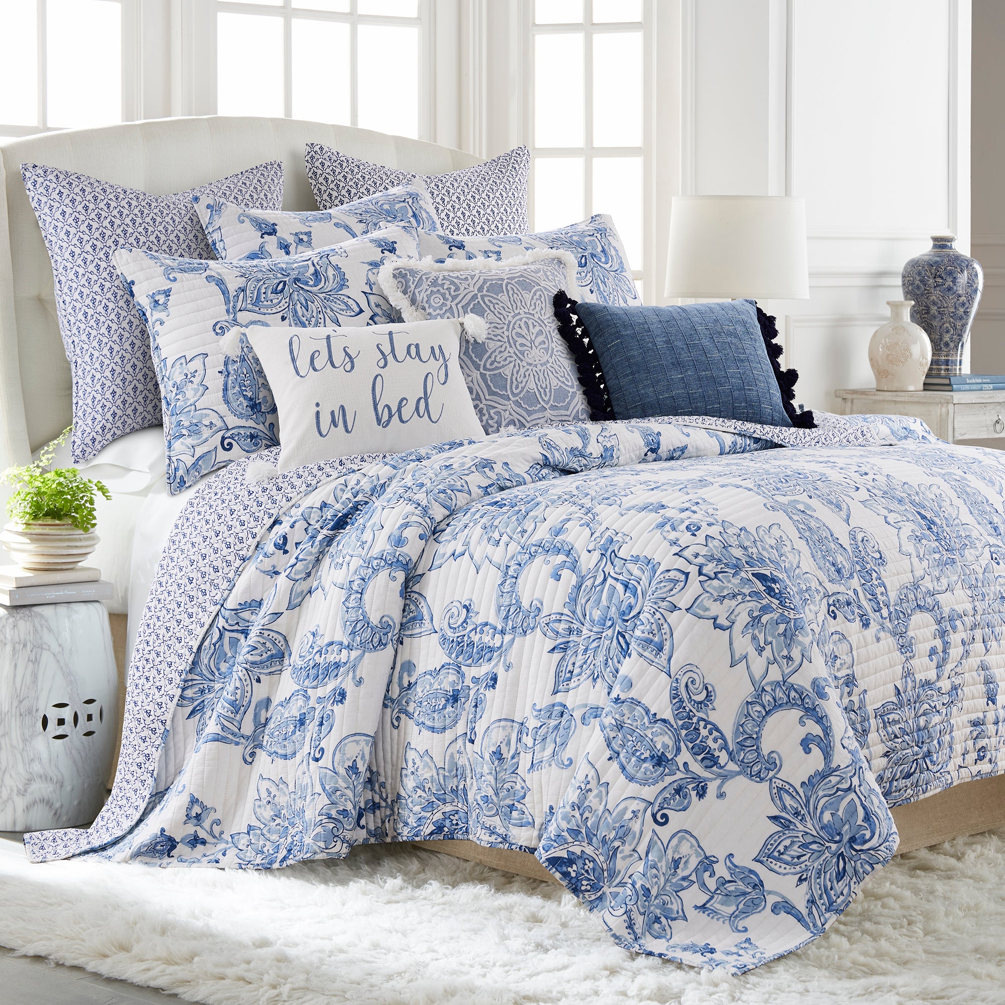 Levtex Home Bennett Stay in Bed Pillow Decorative Pillows
