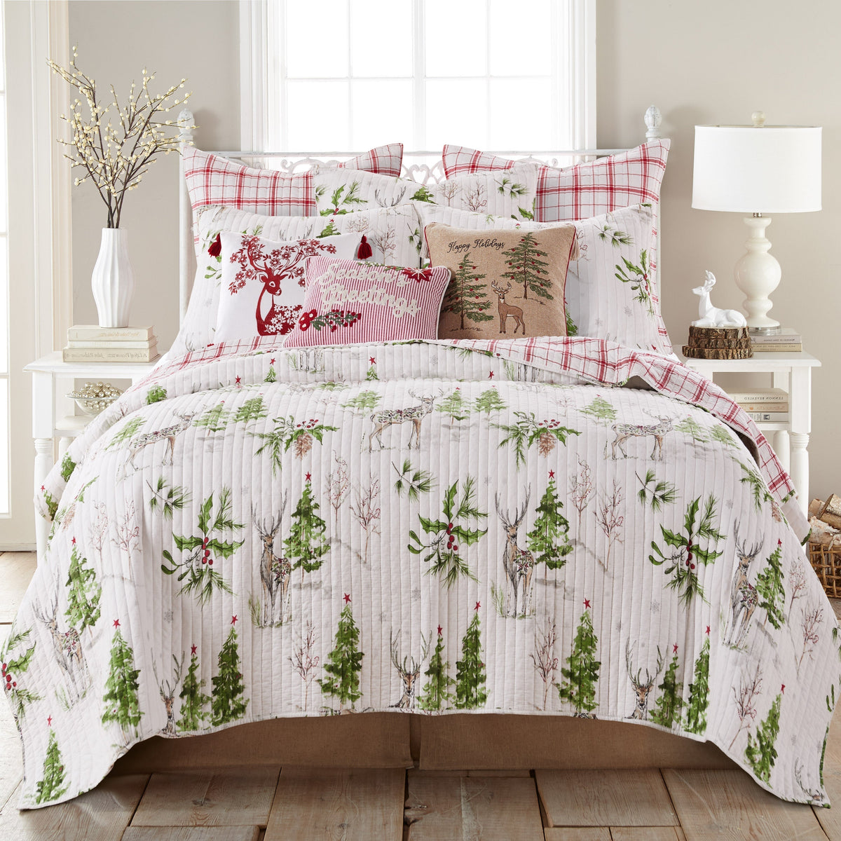Sleigh Bells Quilted Blanket NCU0VH549