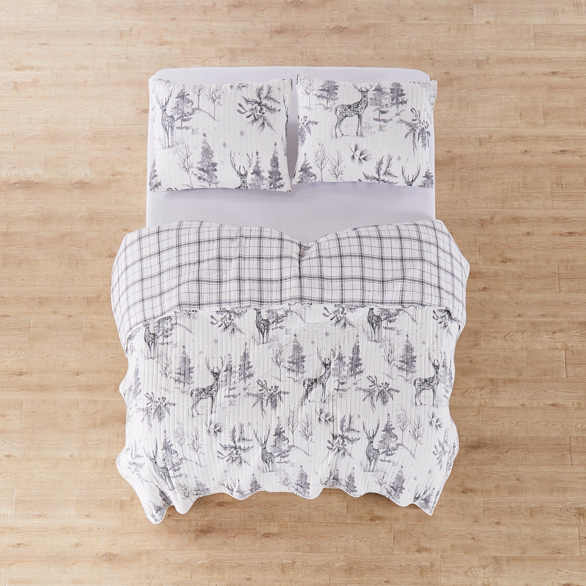 Levtex Home Sleigh Bells Grey Quilt Quilts