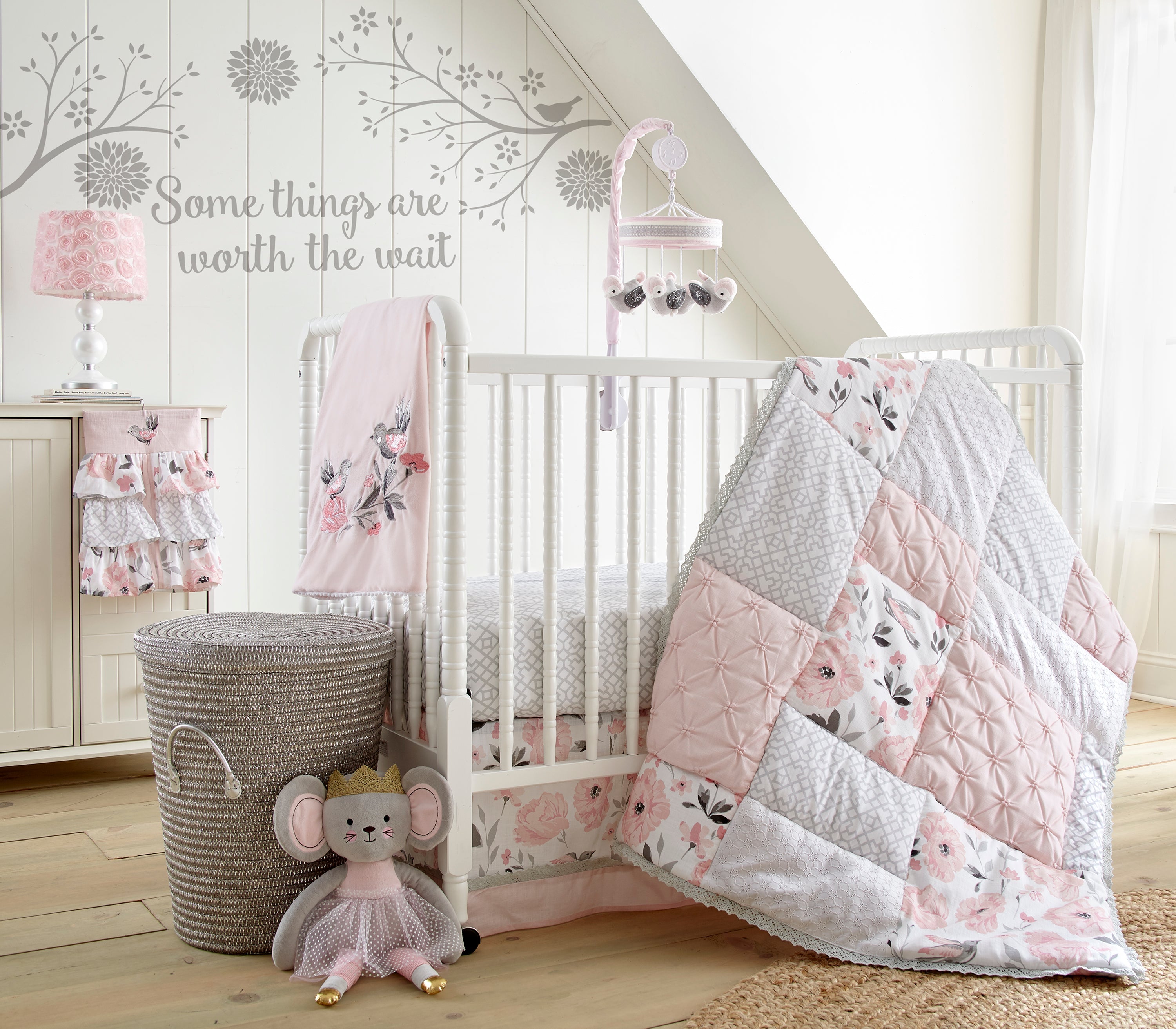 Levtex Home Elise Lamp Base and Shade Nursery Lamps
