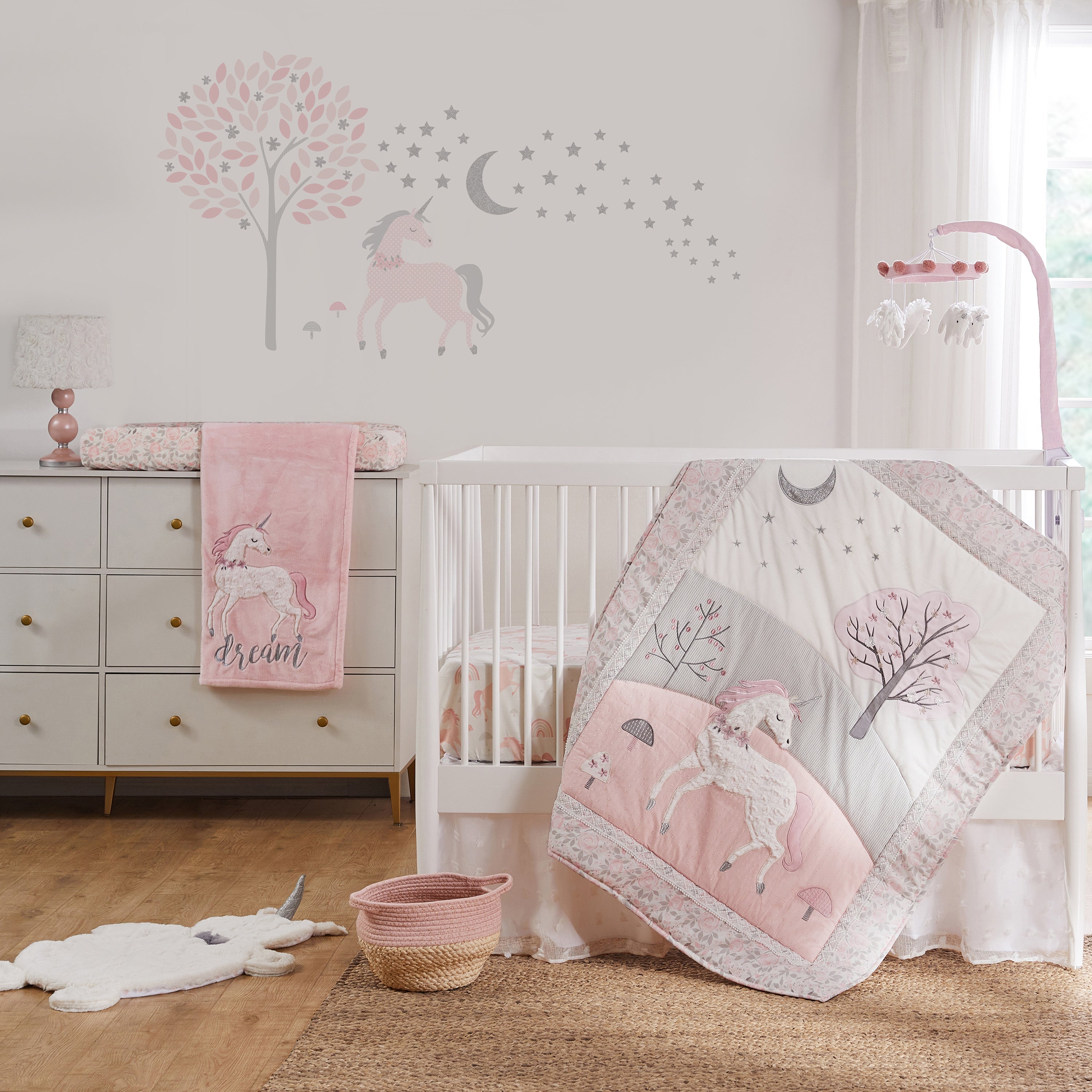 Levtex Home Colette Unicorn Cotton Crib Fitted Sheet Crib Fitted Sheets