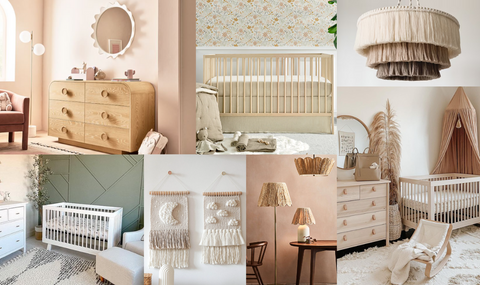 boho crib and dresser set Neutral Desert Boho Nursery For Baby Boy