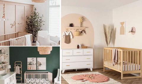 Light wood crib and dresser hot sale