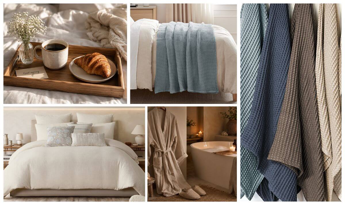 Cozy bedroom ideas with white bedding, textured throws, and a relaxing retreat