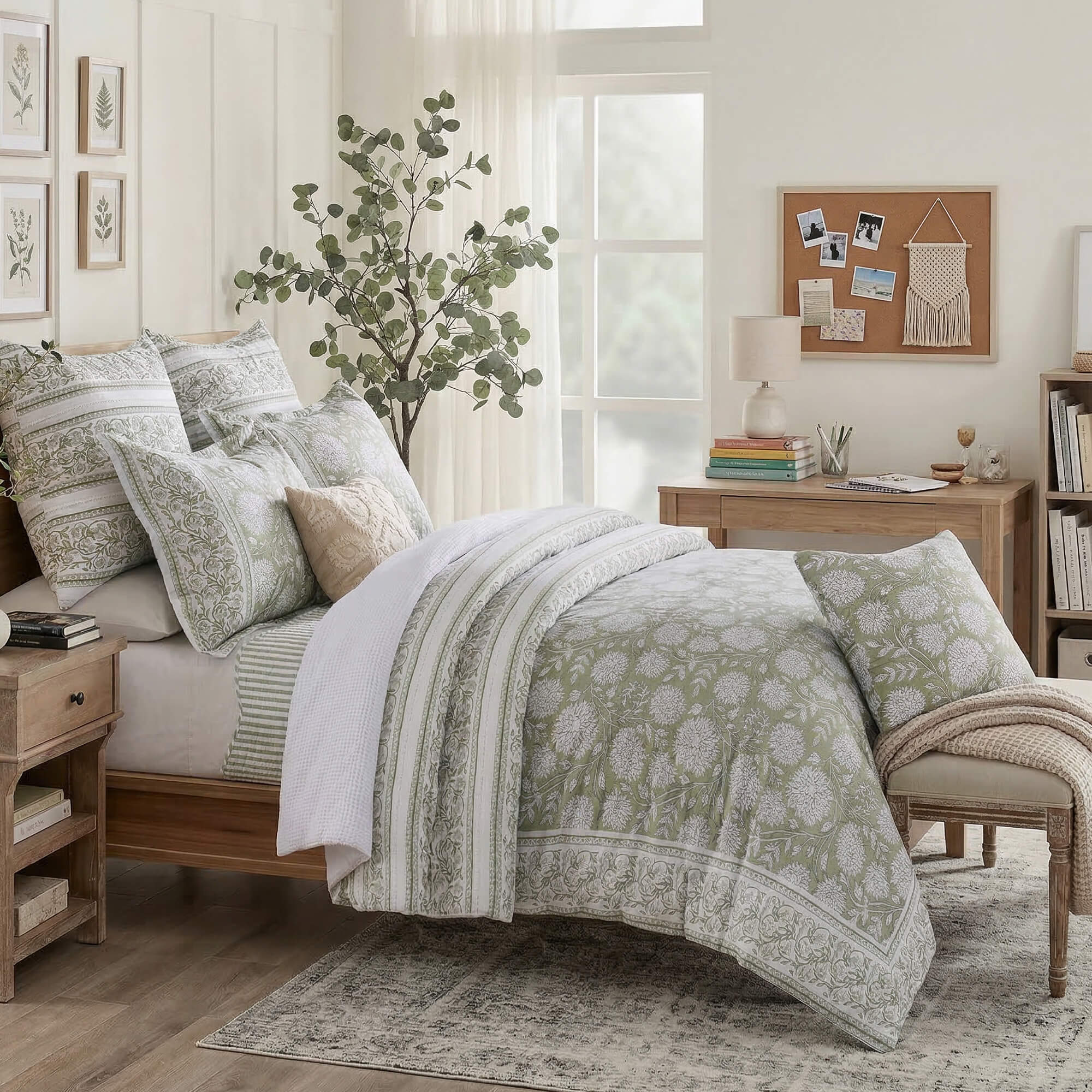 Adare Sage Quilt Set