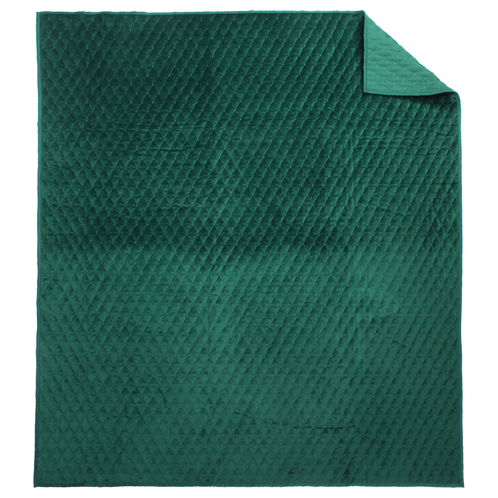 BH Empire Velvet Green Quilted Throw