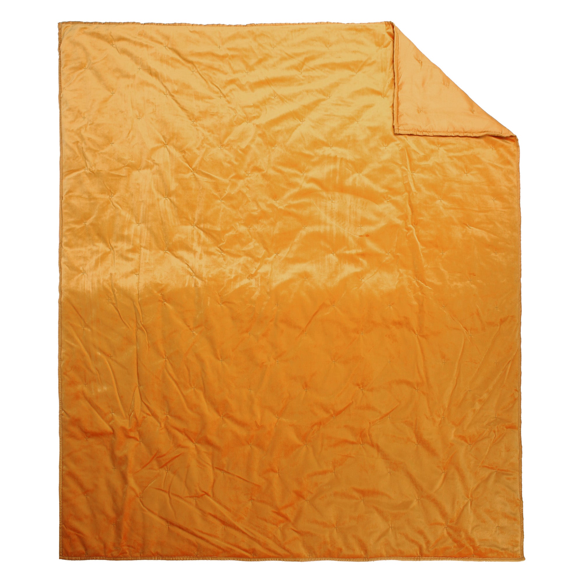 BH Calabria Velvet Ochre Quilted Throw