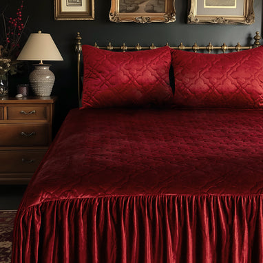 Levtex Home Caserta Velvet Red Bedspread - Polyester