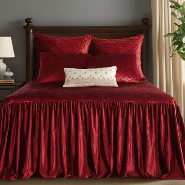 Levtex Home Caserta Velvet Red Bedspread - Polyester