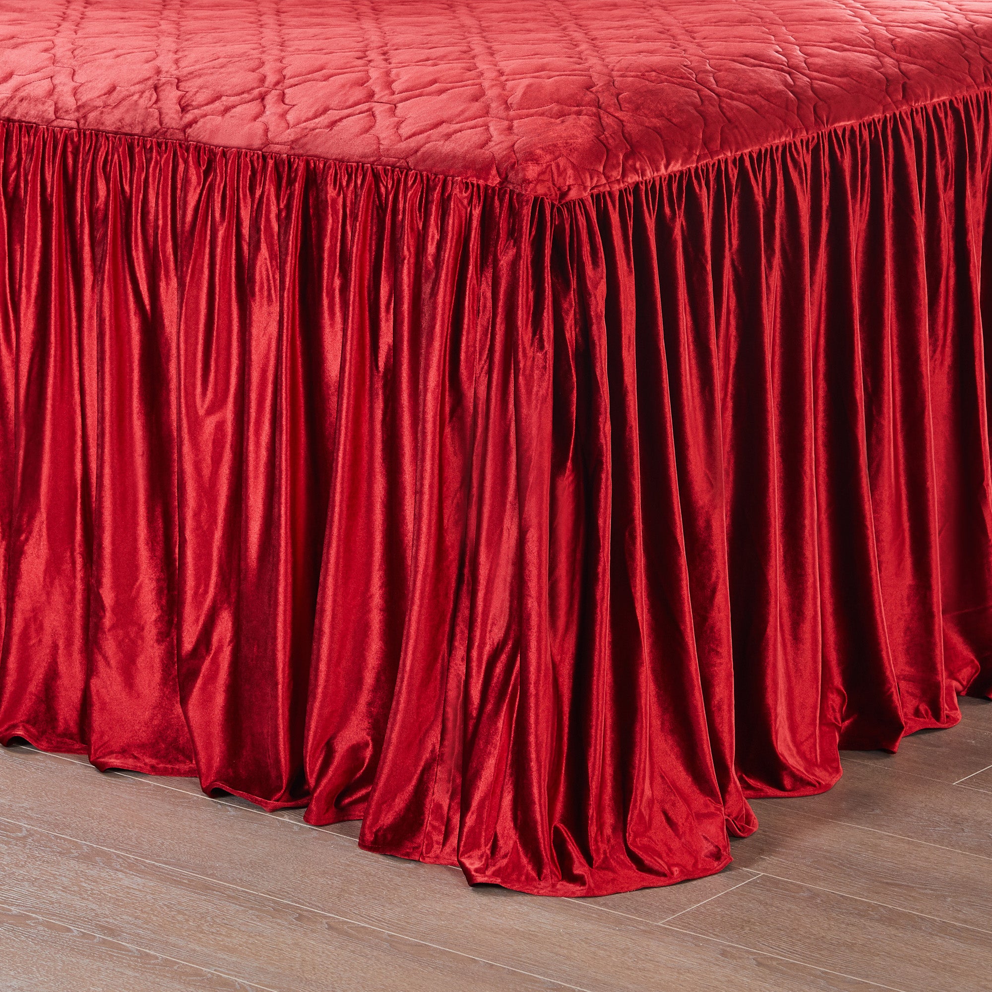 Caserta Velvet Red Bedspread