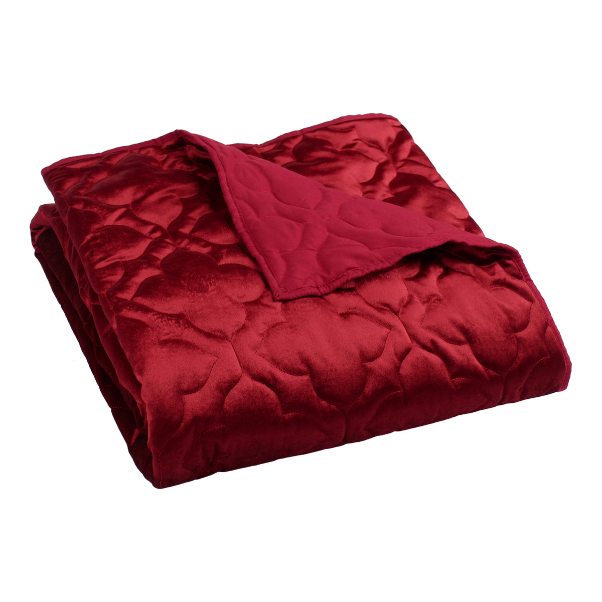 Levtex Home BH Caserta Velvet Red Throw - Polyester