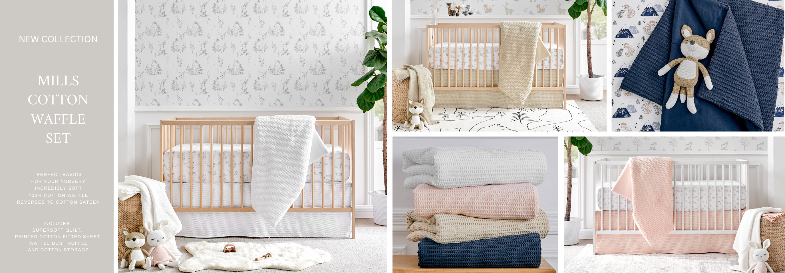 New Collection - Mills Cotton Waffle Set by Levtex Baby