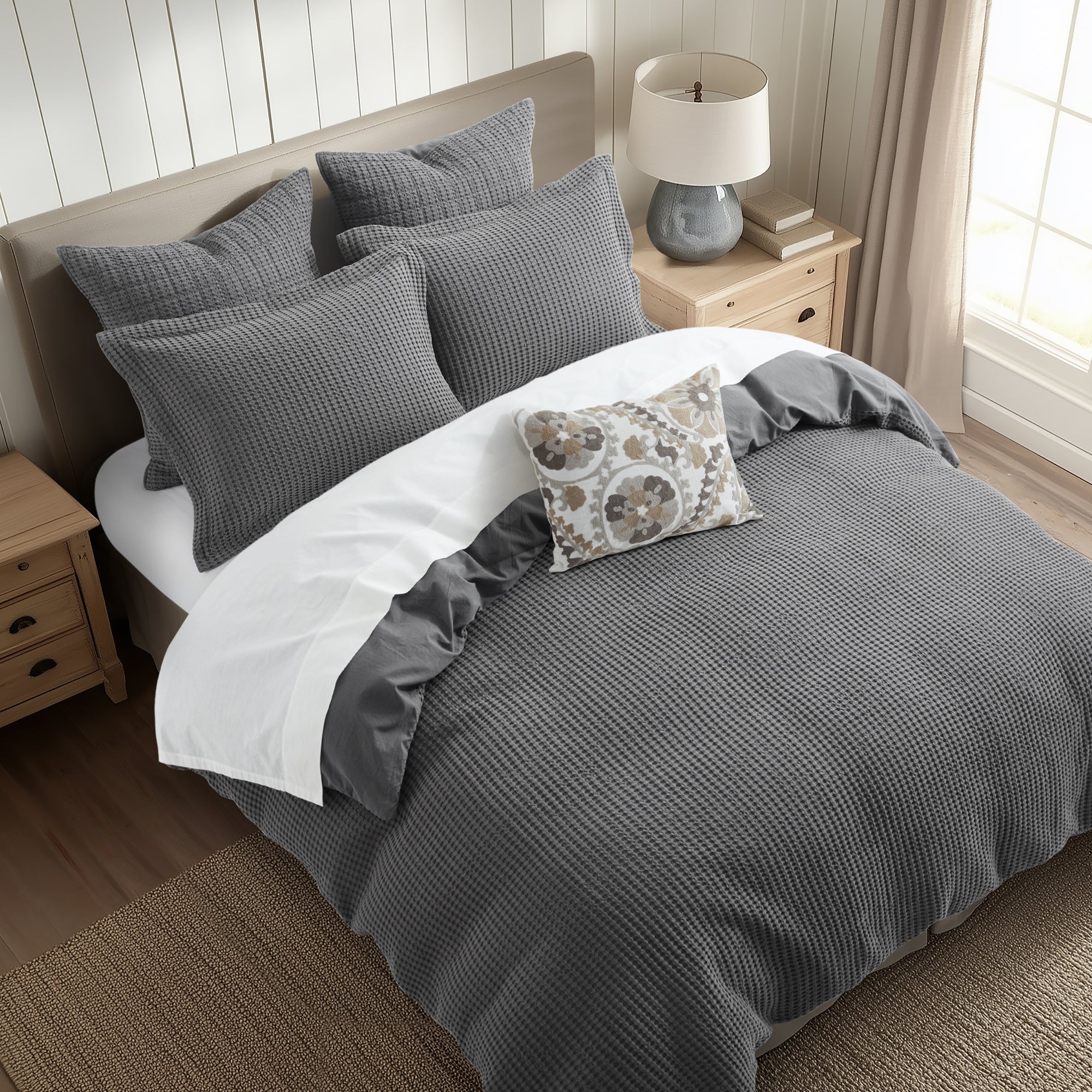 Mills Waffle Duvet Cover Set