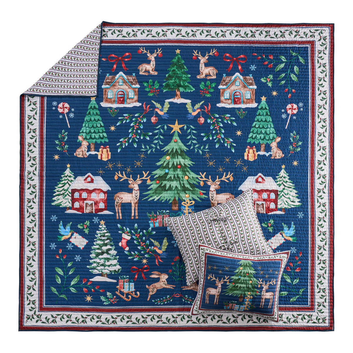 Christmas Cottage Quilt Set