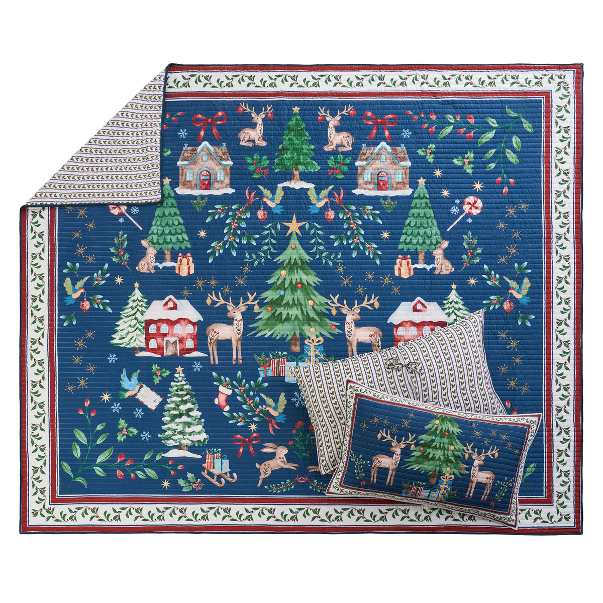 Christmas Cottage Quilt Set