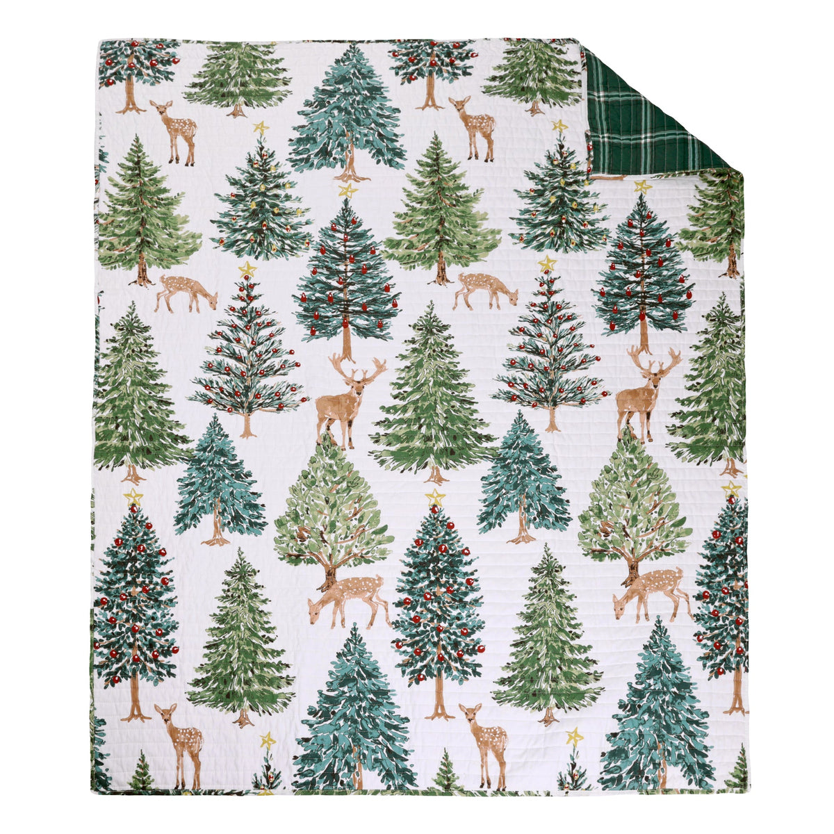 Christmas Grove Quilted Throw
