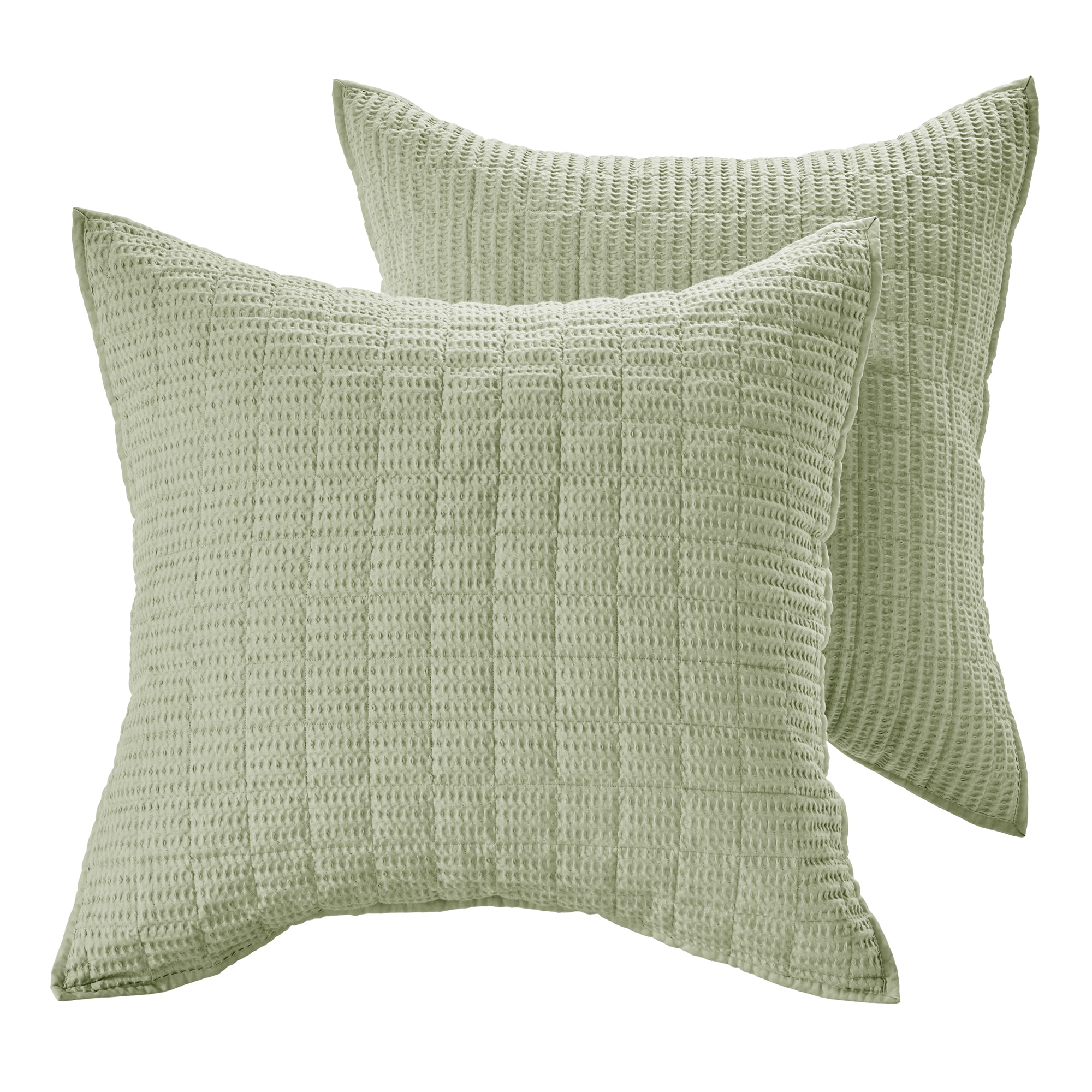 Cloud Waffle Quilted Euro Sham Set of 2