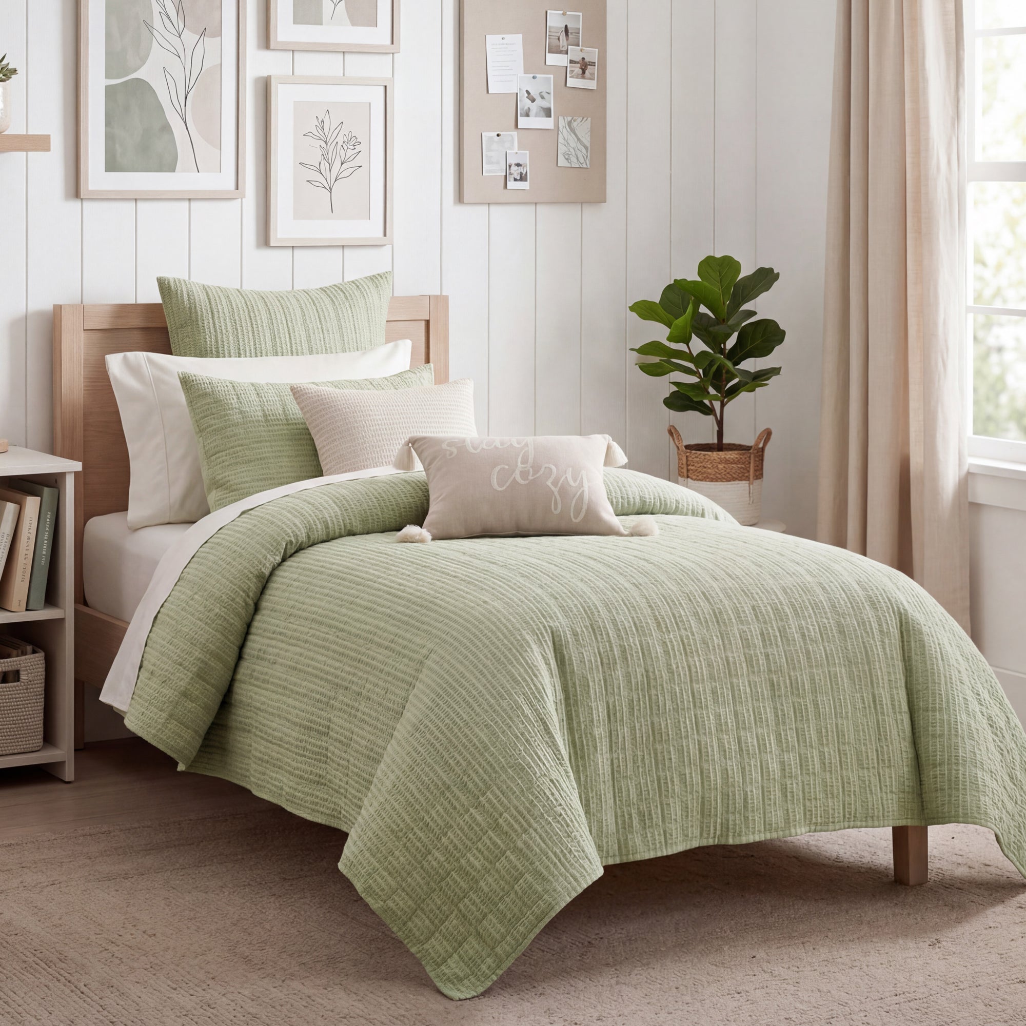 Cloud Waffle Quilt Set