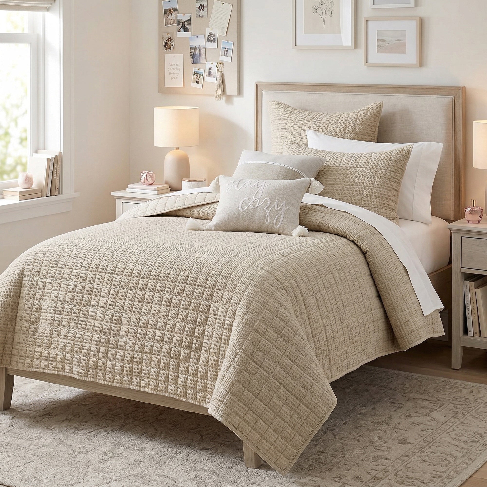 Cloud Waffle Quilt Set