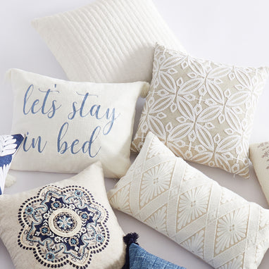Levtex Home Cross Stitch Square Pillow