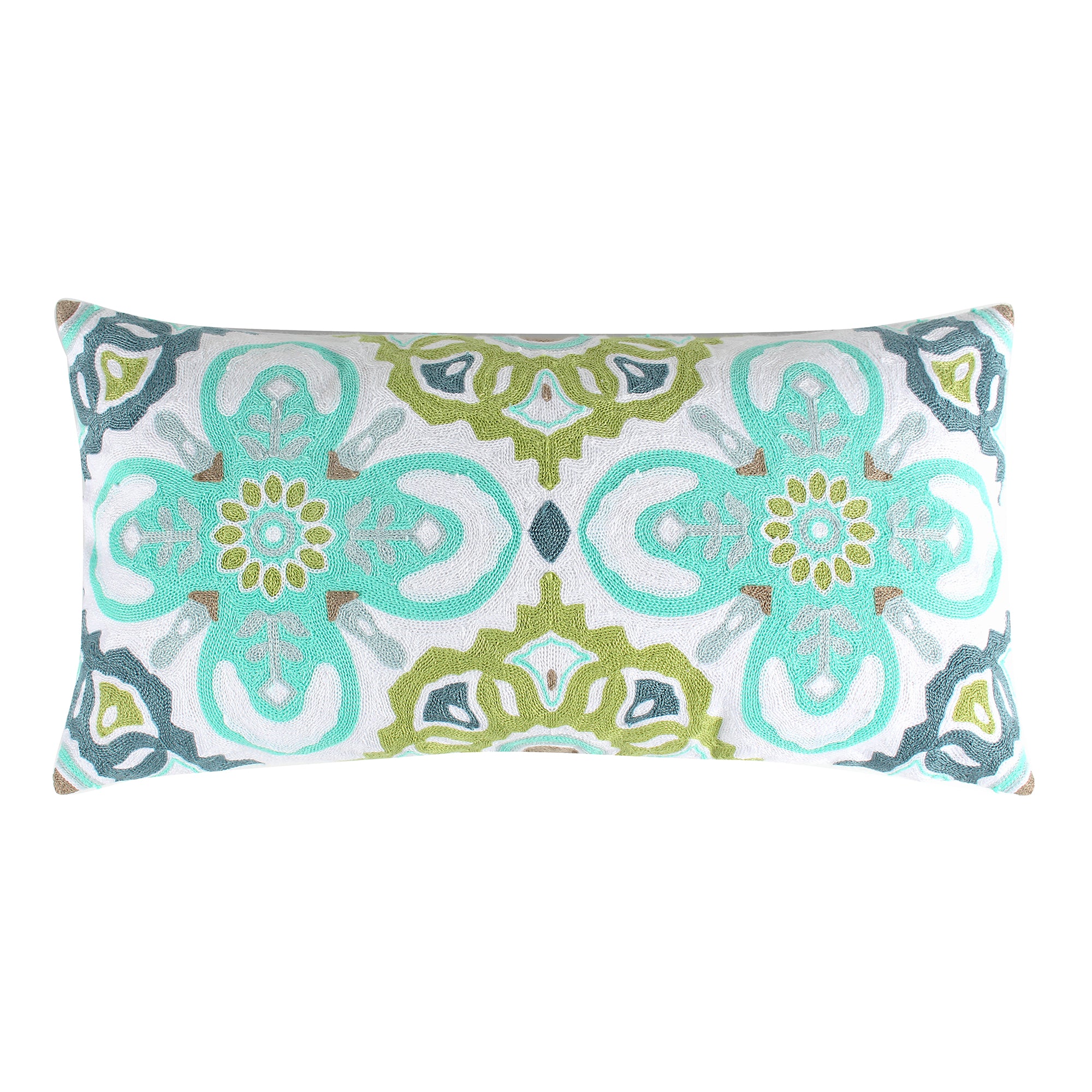Heimtexland Federa Per Cuscino 48x48 Cm Effetto 3D Metallizzato - Colore Blu Petrolio - Jacquard 100% Poliestere