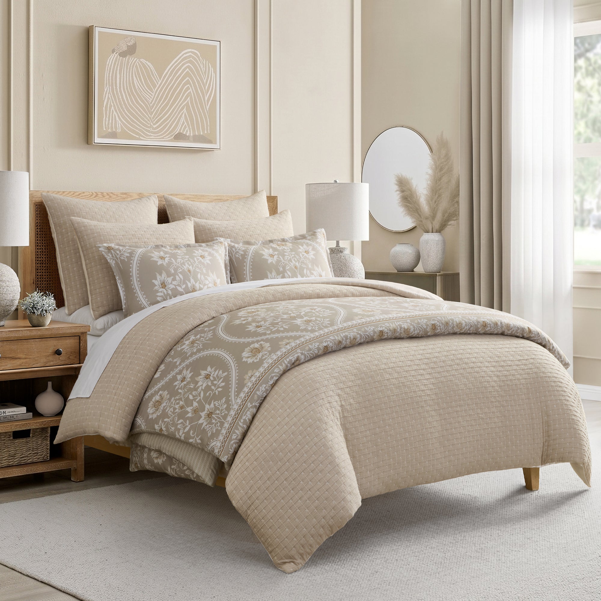 Camellia Neutral Comforter Set