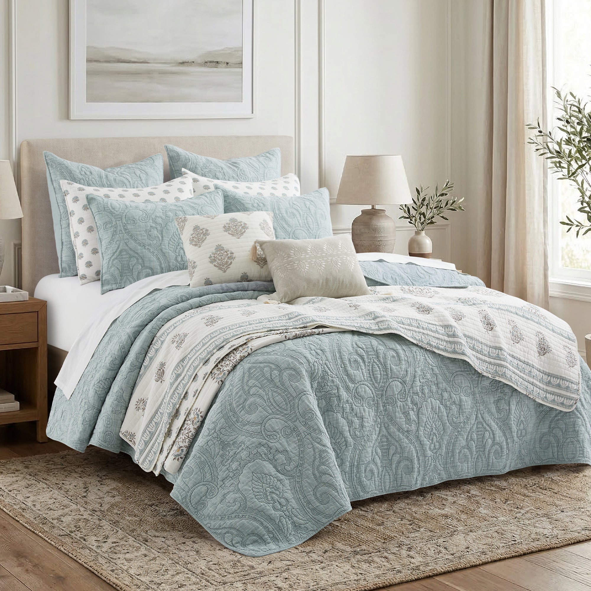 Helena Sage Quilt Set