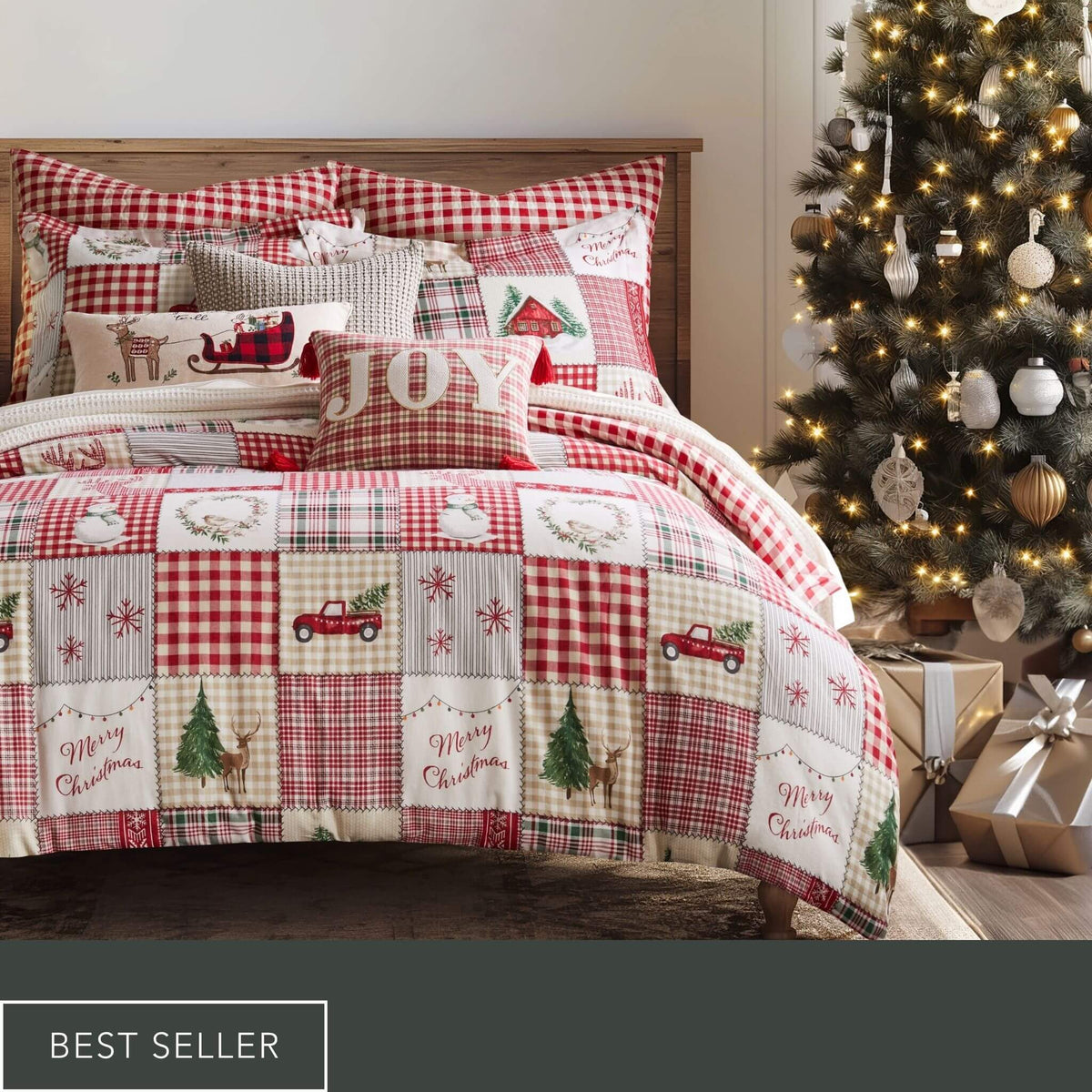 Levtex Home Home for Christmas Comforter Set with matching pillows and decor