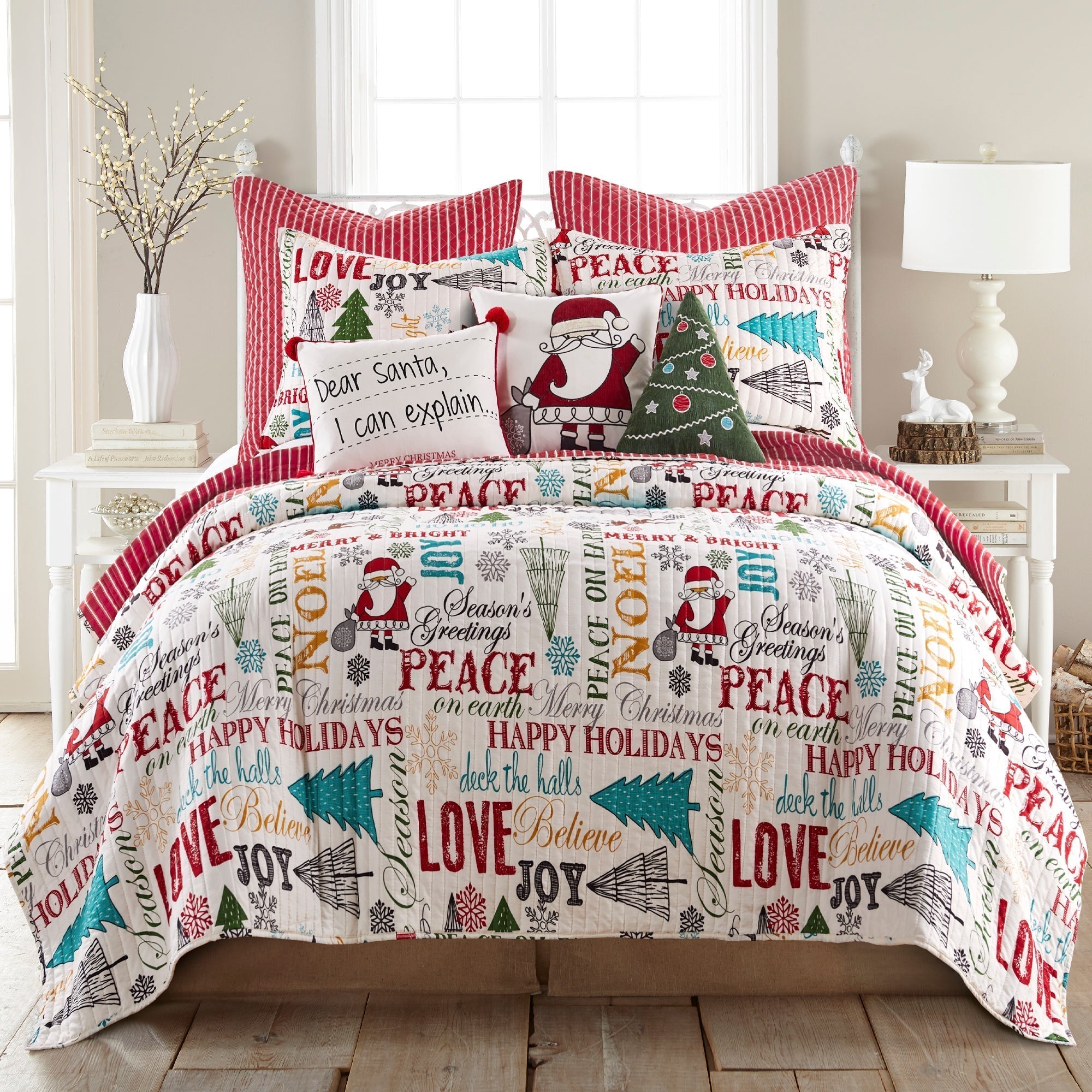 Santa Claus Duvet with pillow shams- 2024 Queen