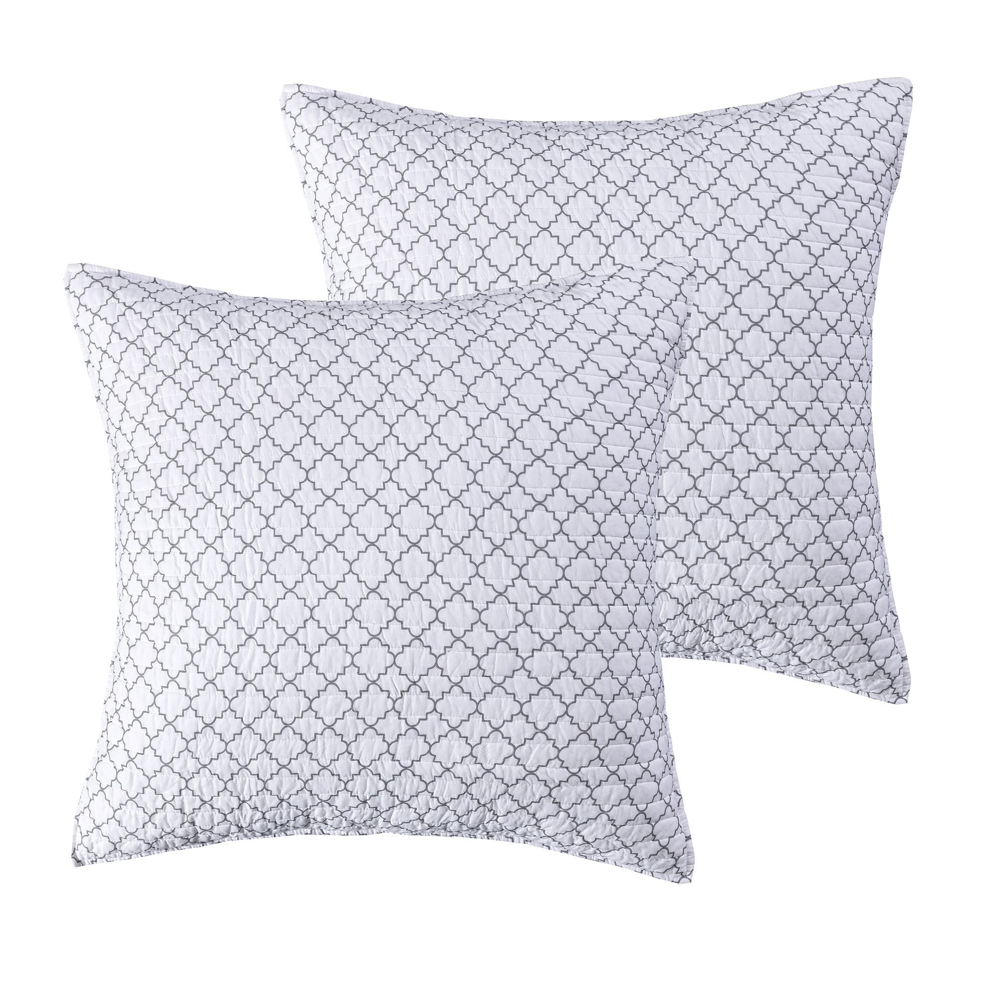 Pisa Bundle: Quilt Set + Euro Shams Set of 2 + 2 Decorative Pillows