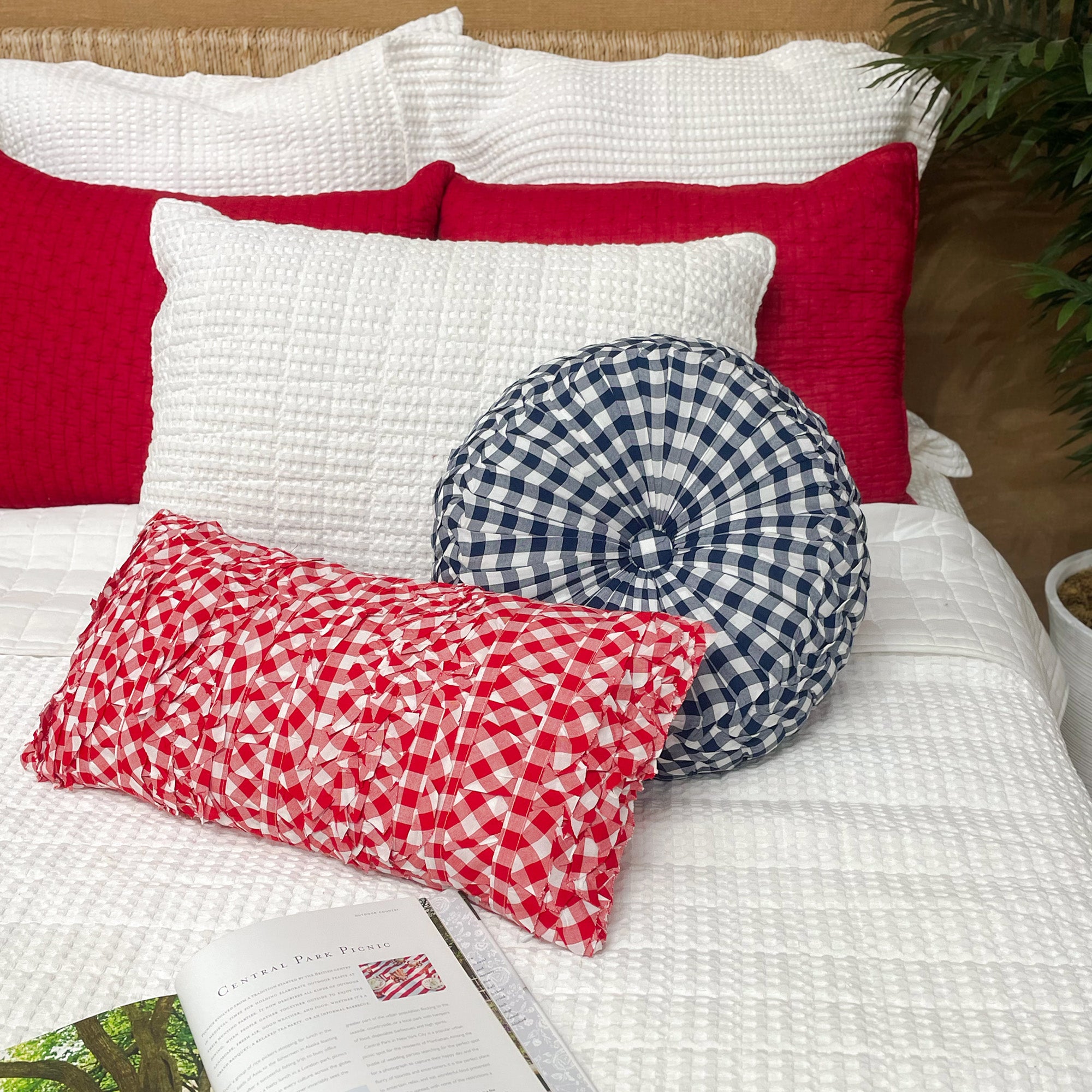 Americana Red Gingham Pillow