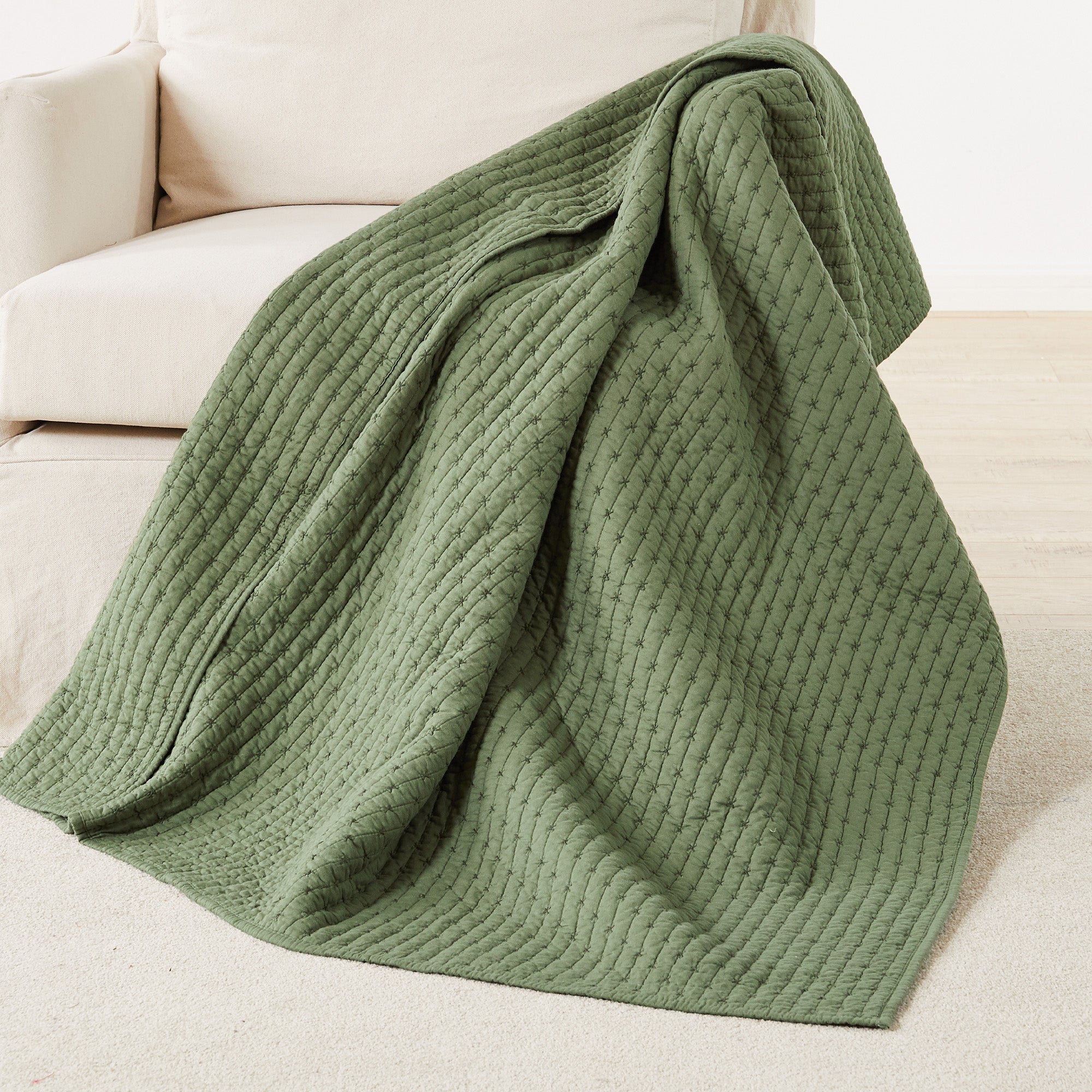 Cross Stitch Quilted Throw