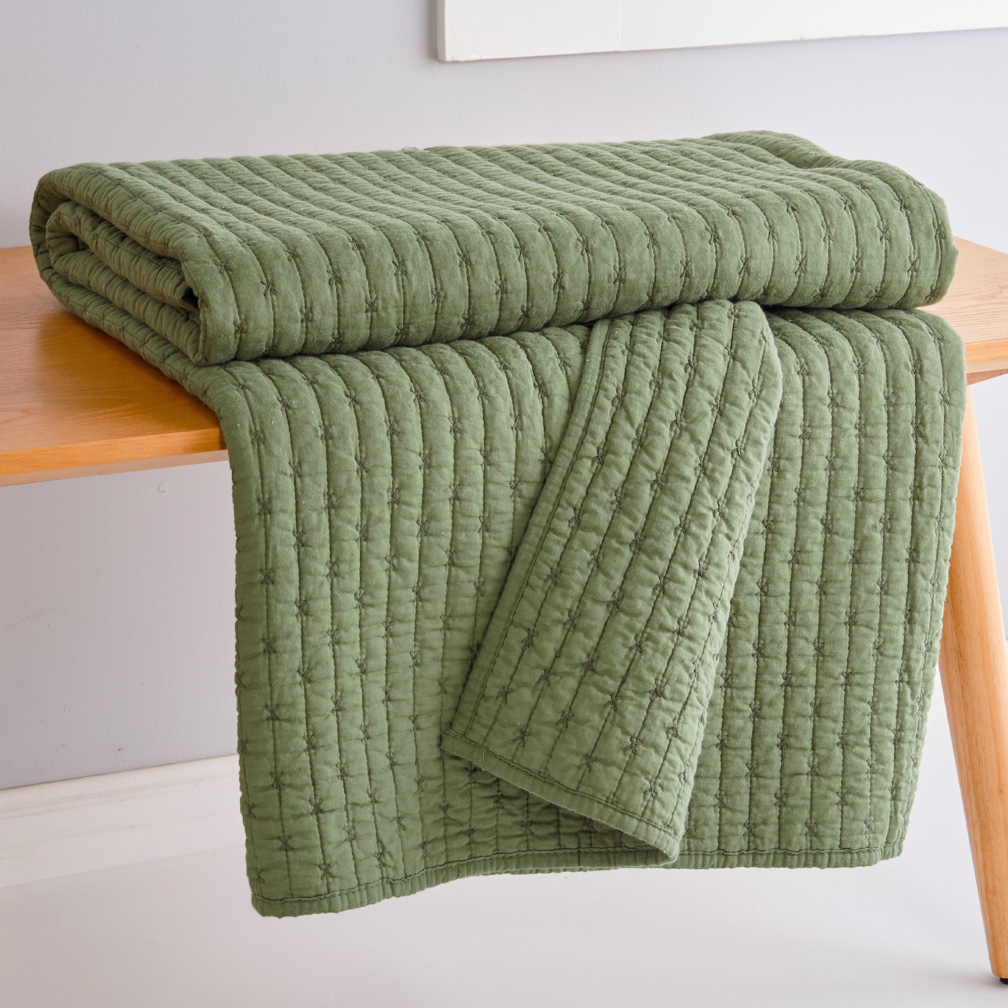 Cross Stitch Quilted Throw
