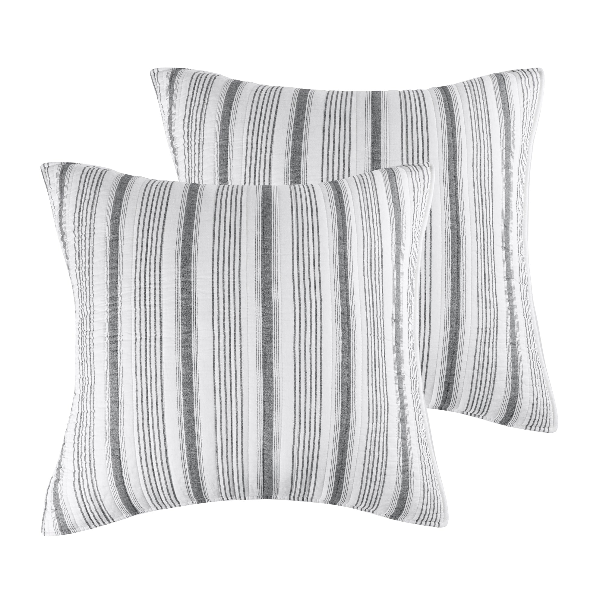Camden Euro Sham Set of 2 - Quilt back Stripe