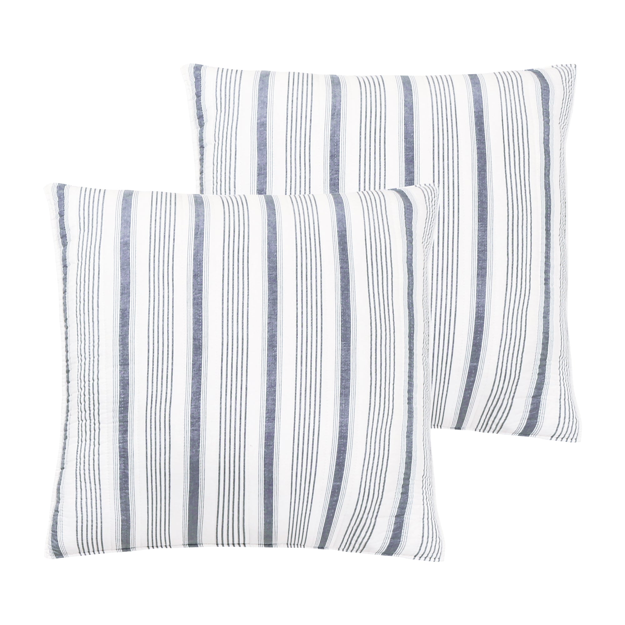 Camden Euro Sham Set of 2 - Quilt back Stripe