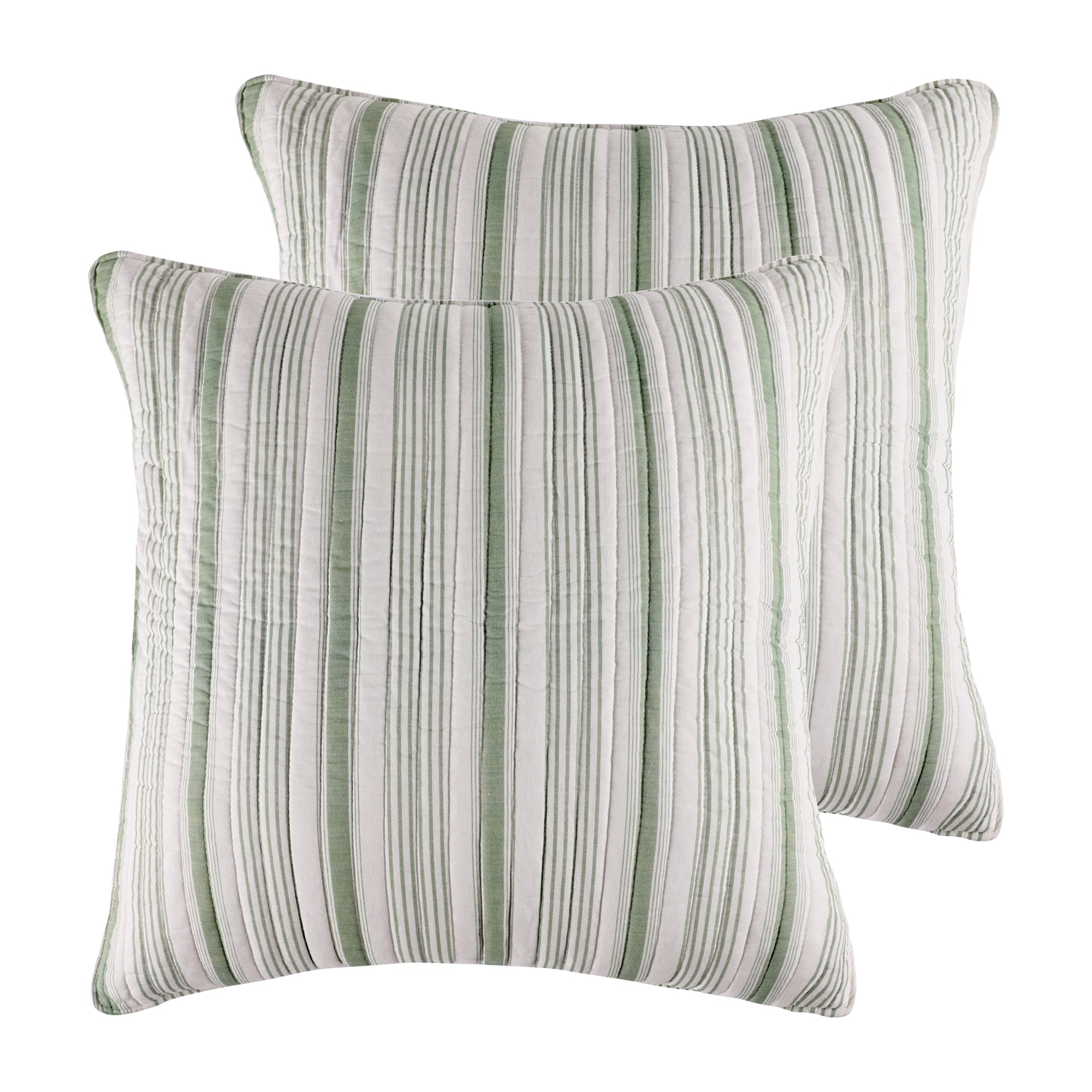 Camden Euro Sham Set of 2 - Quilt back Stripe