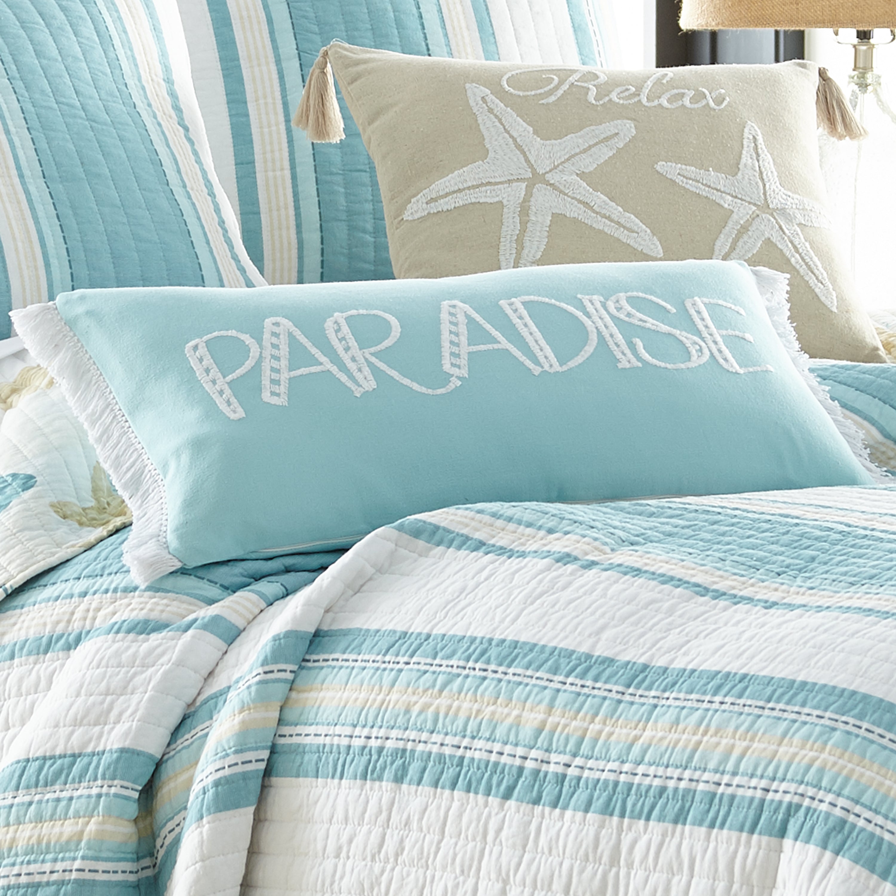 San Sebastian Paradise Pillow with Fringe Trim