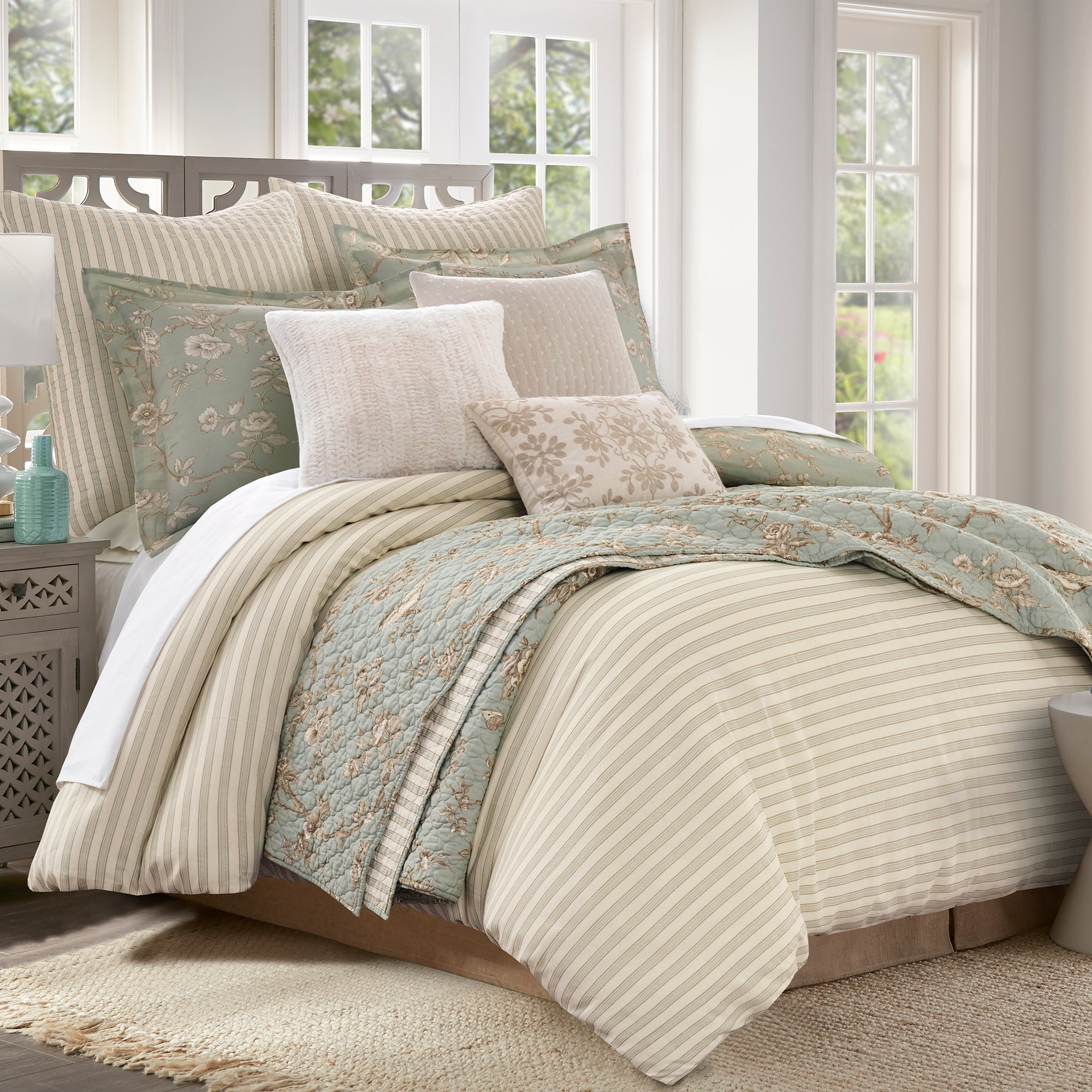 Lyon Teal Duvet Cover Set