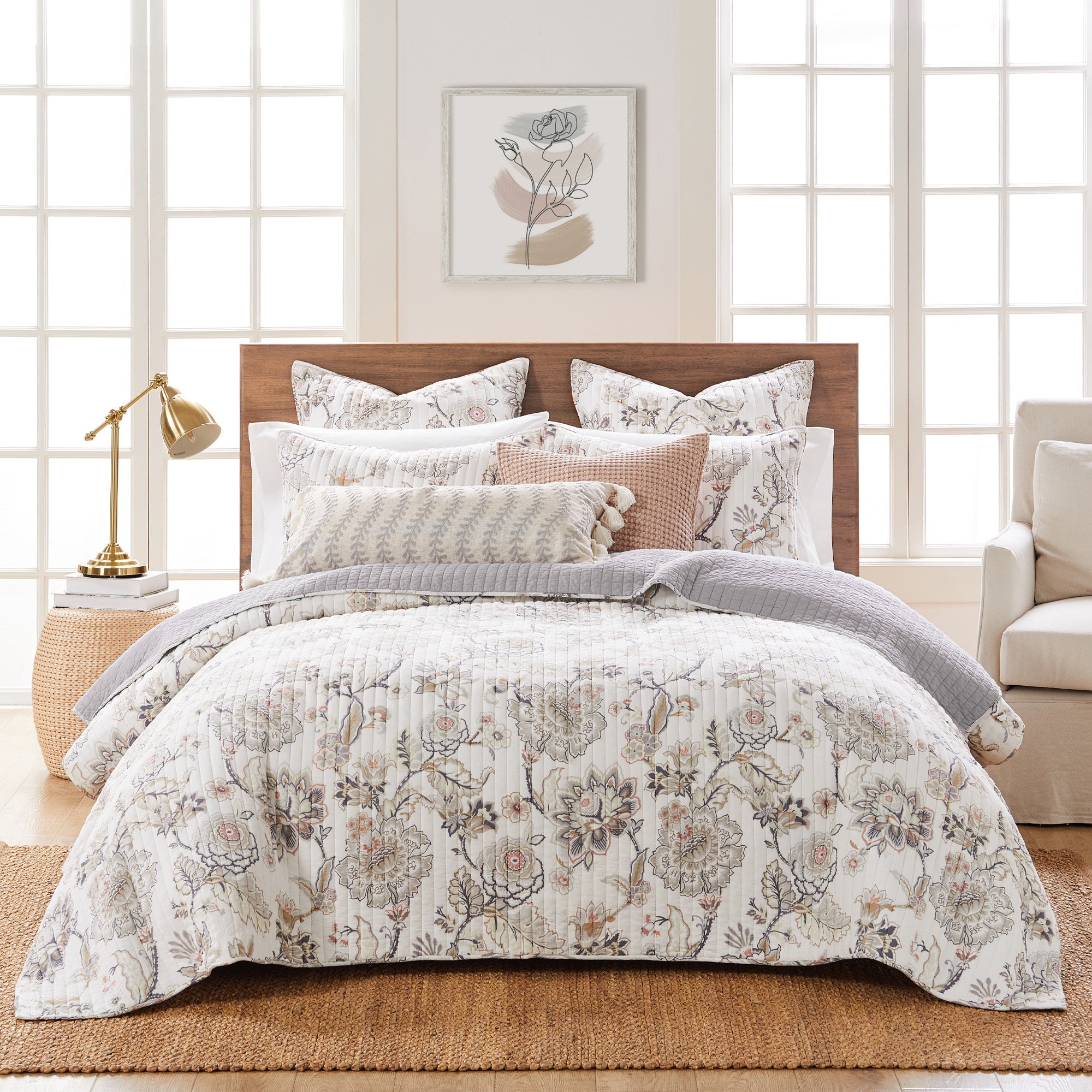 Levtex home - Eden cheapest Quilt Set - King Quilt + Two King Pillow Shams